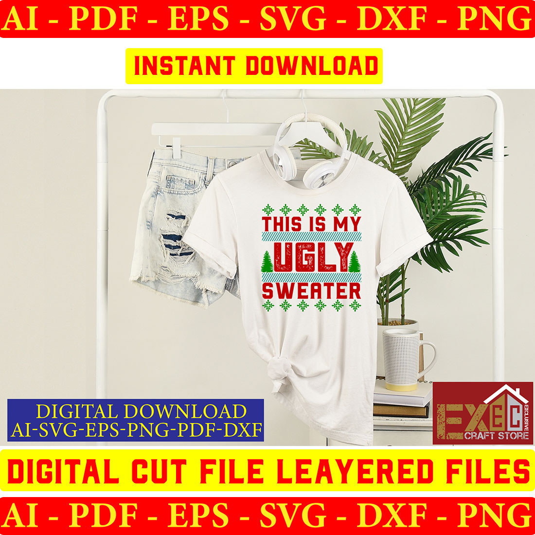 This is my ugly sweater digital cut file layered files.