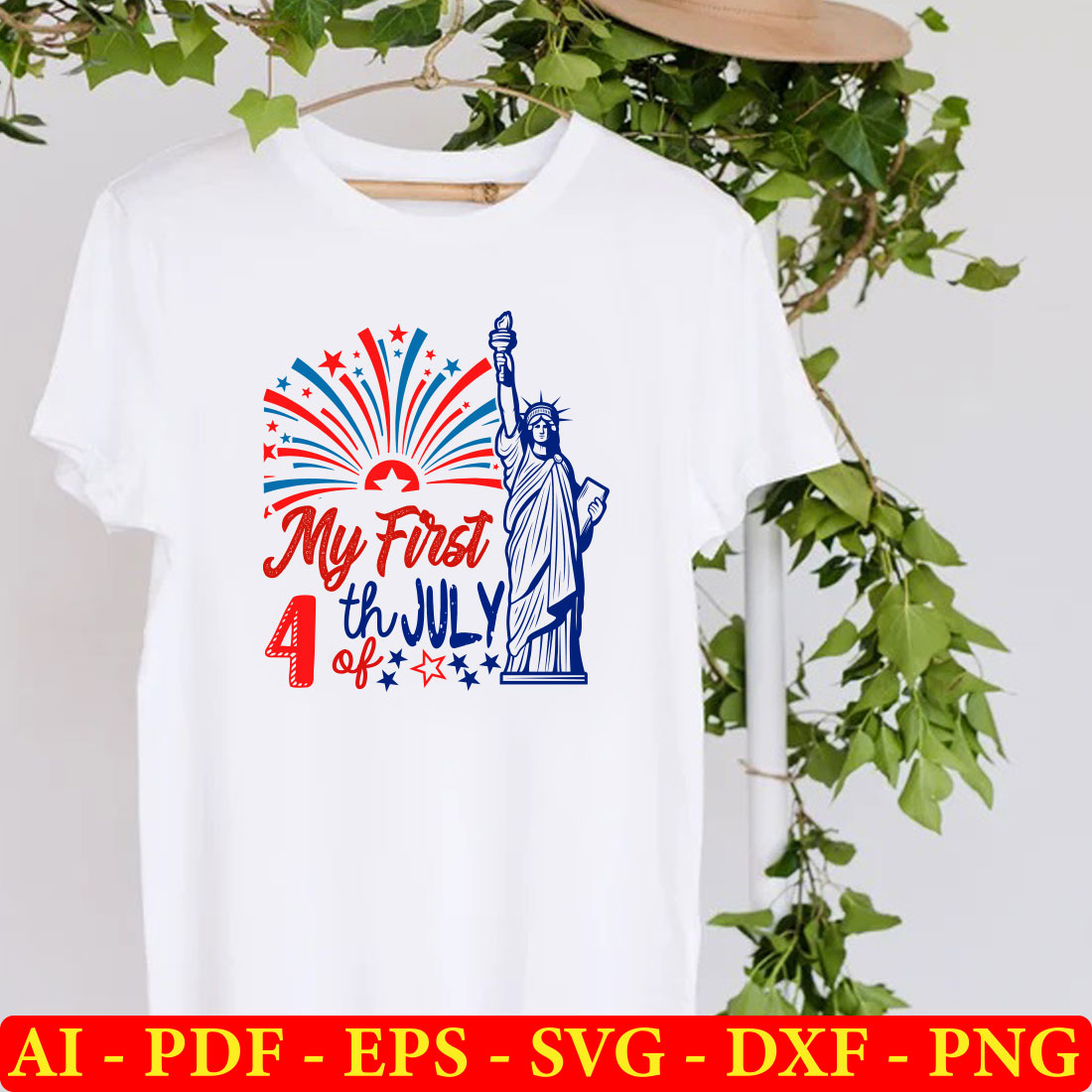 T - shirt with the statue of liberty on it.