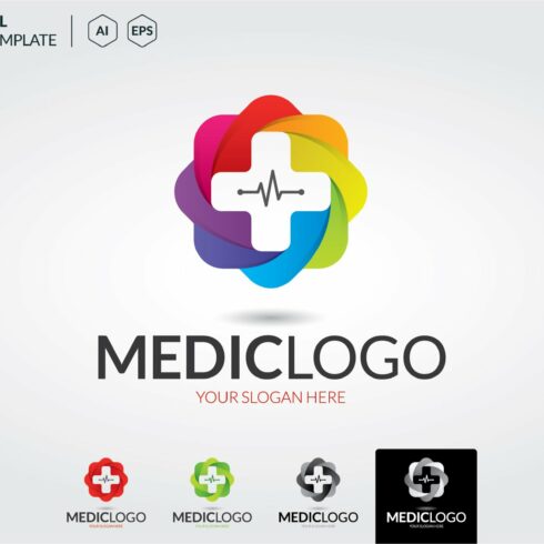 Medical logo template cover image.