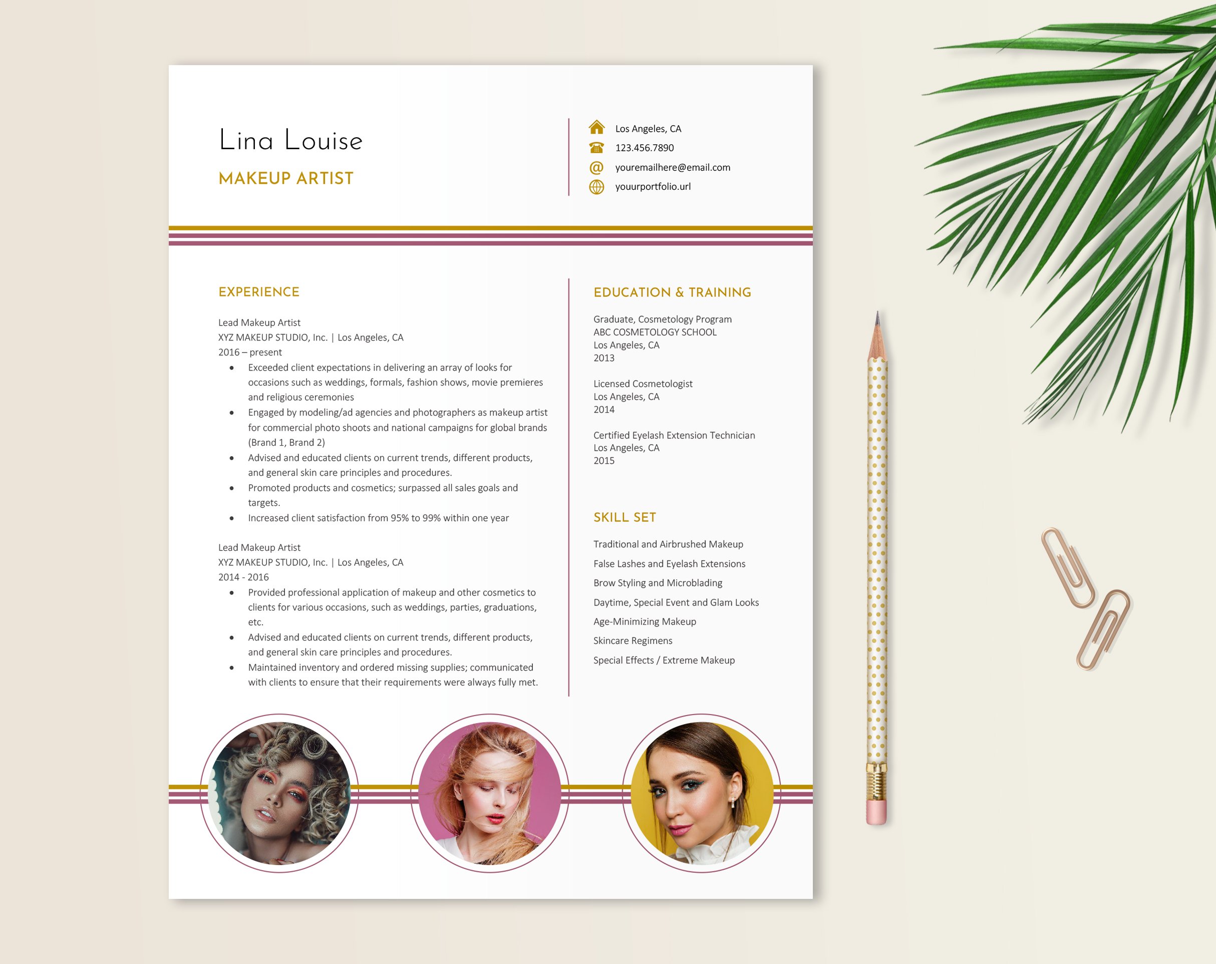 Free Tattoo Artist Resume Template with Clean and Professional Look