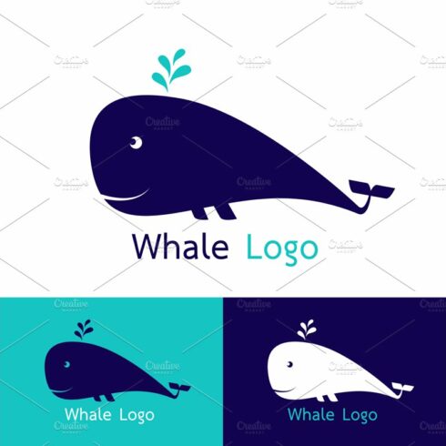 Whale logo Vector illustration cover image.