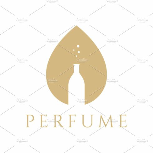 drop water with bottle perfume logo cover image.