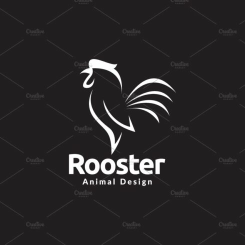minimal rooster crowing modern logo cover image.
