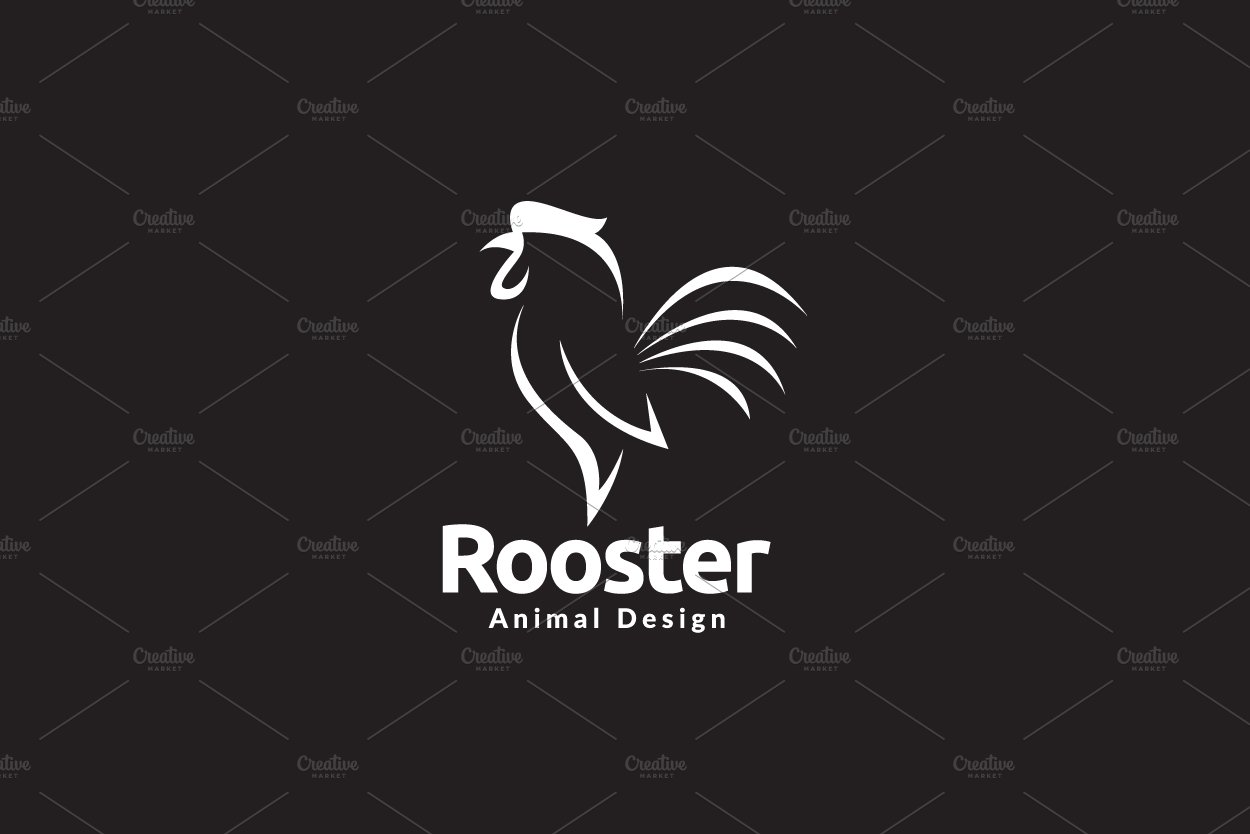 minimal rooster crowing modern logo cover image.