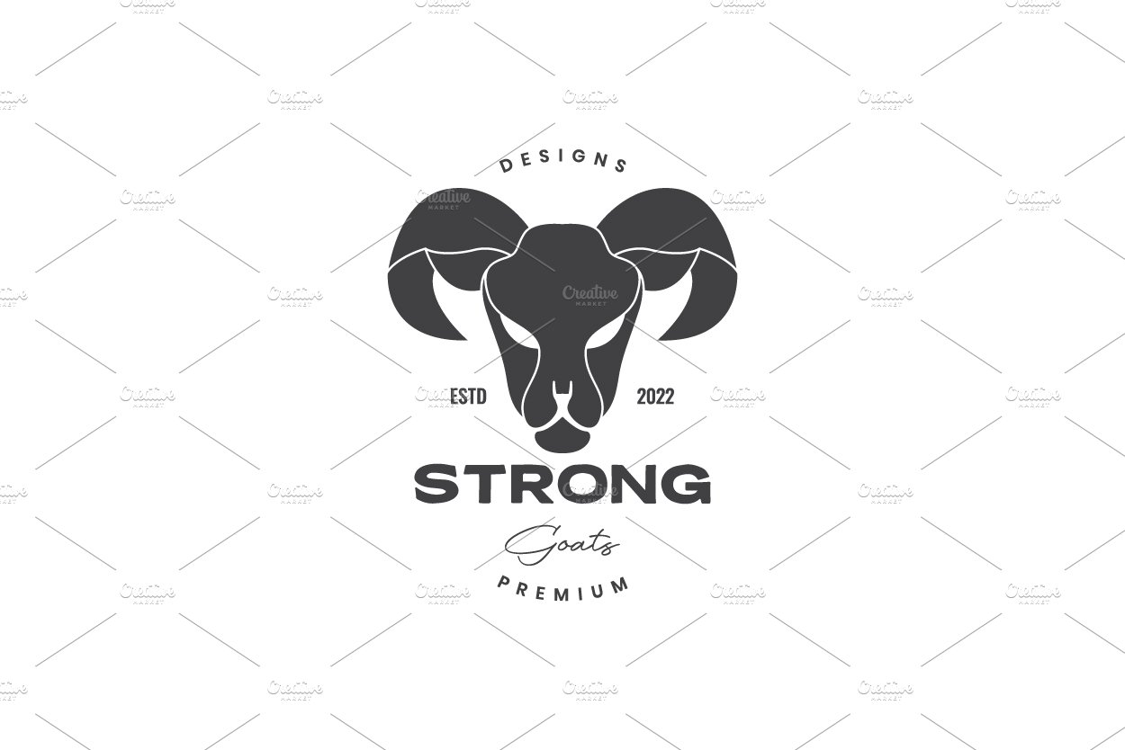 big horn goat vintage badge logo cover image.