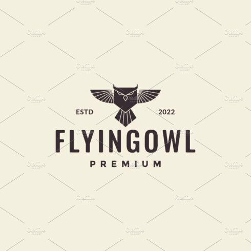 flying owlet hipster logo design cover image.