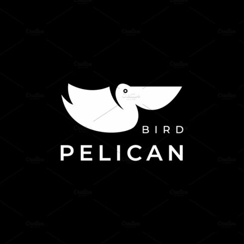 pelican paper logo design vector cover image.