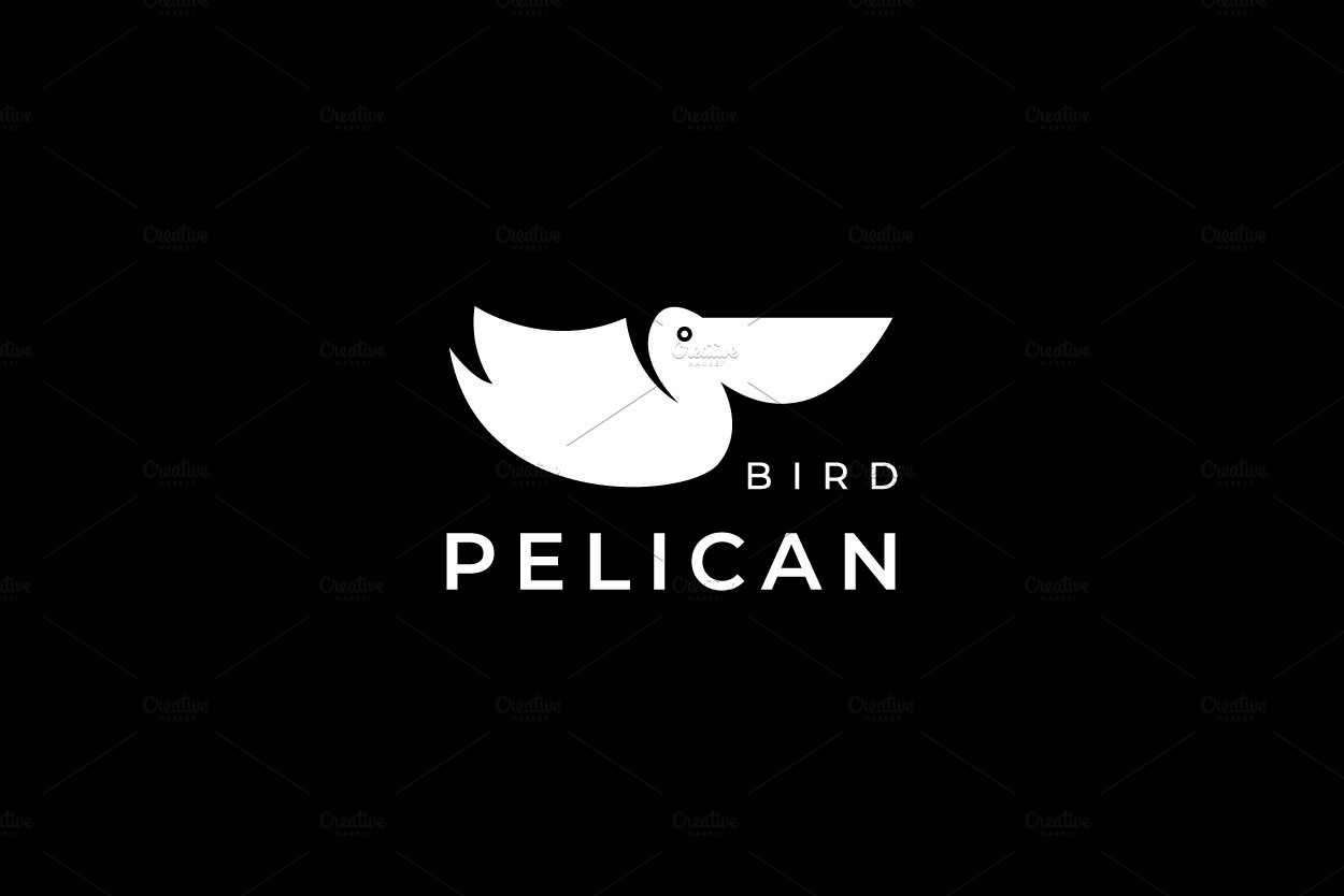pelican paper logo design vector cover image.