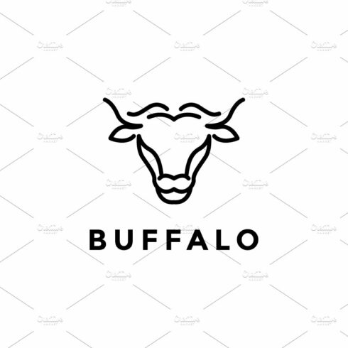 minimal modern head buffalo logo cover image.