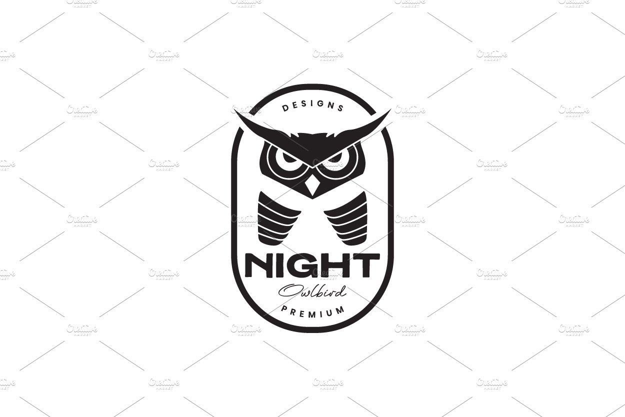 owl focus badge vintage logo design cover image.