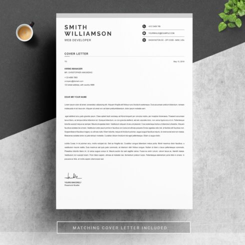 Clean Resume / CV Template MS Word – MasterBundles
