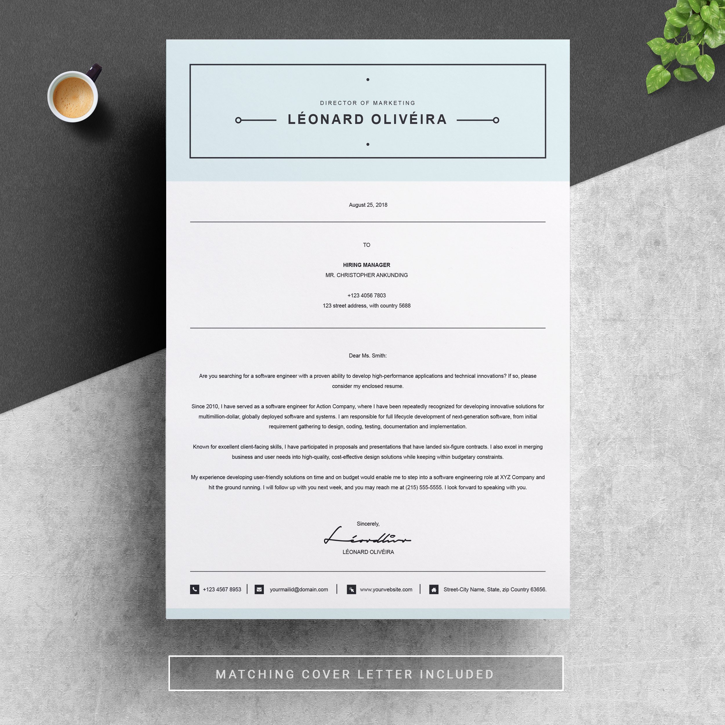 03 resume cover letter page free resume design template 608