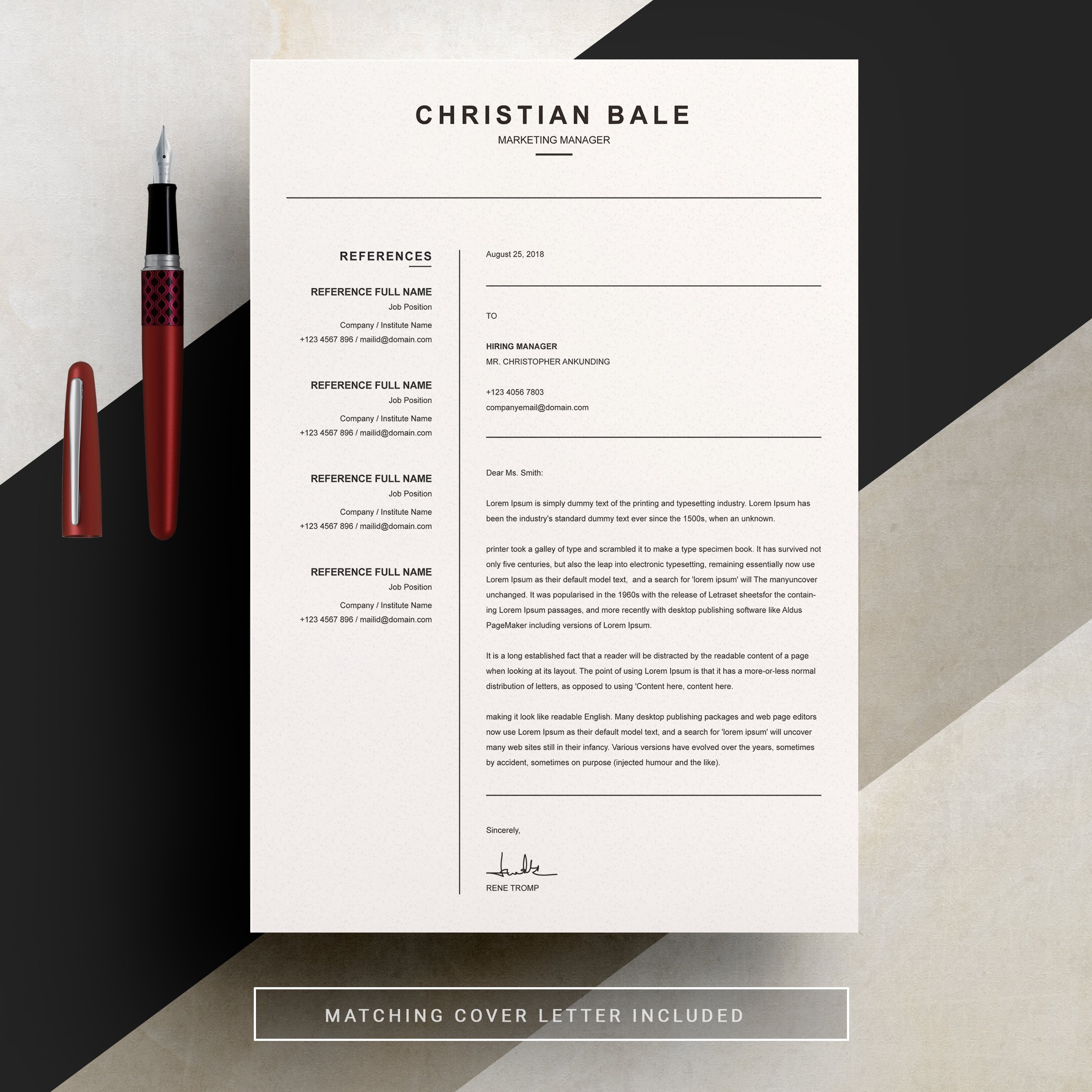 03 resume cover letter page free resume design template 767