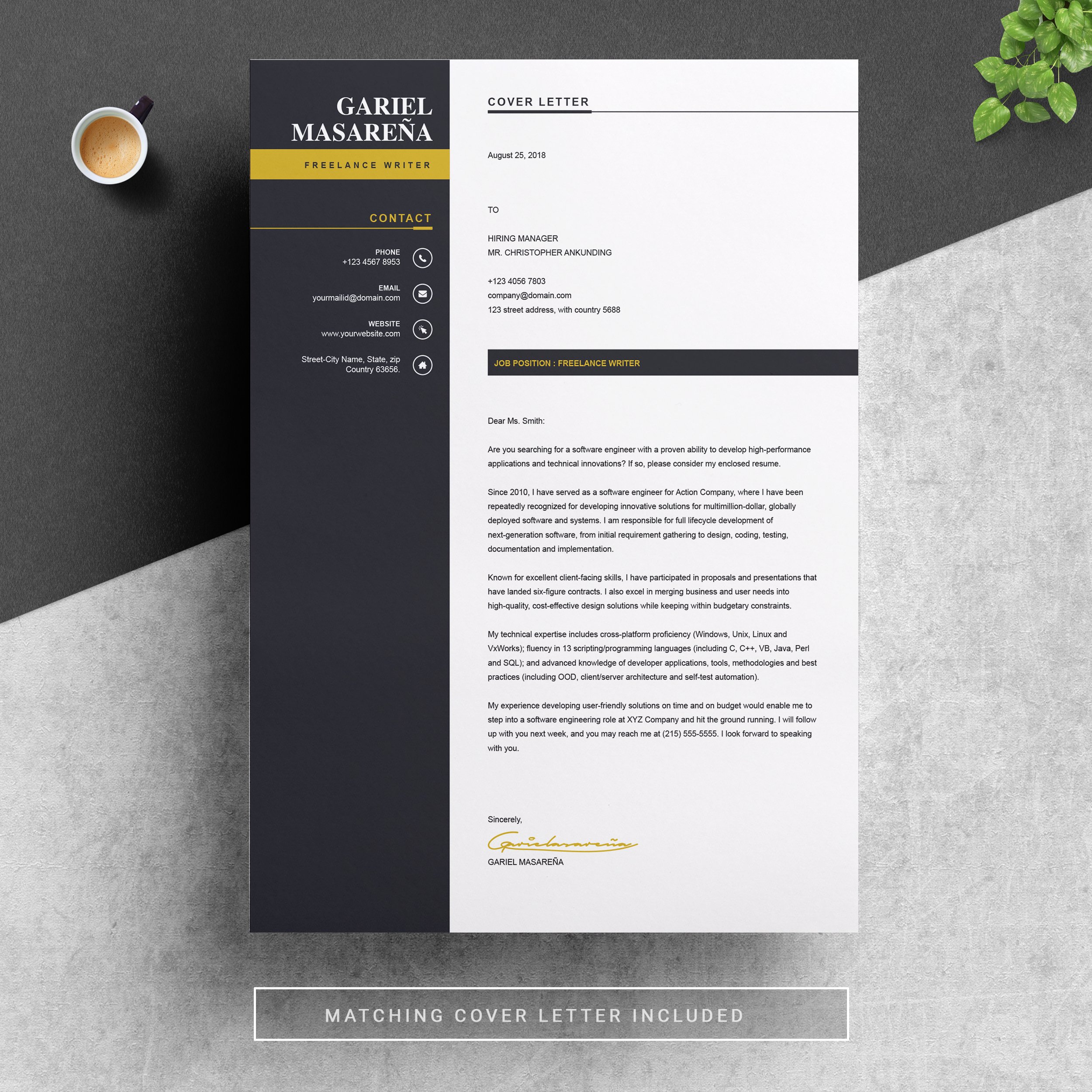 03 resume cover letter page free resume design template 989 1