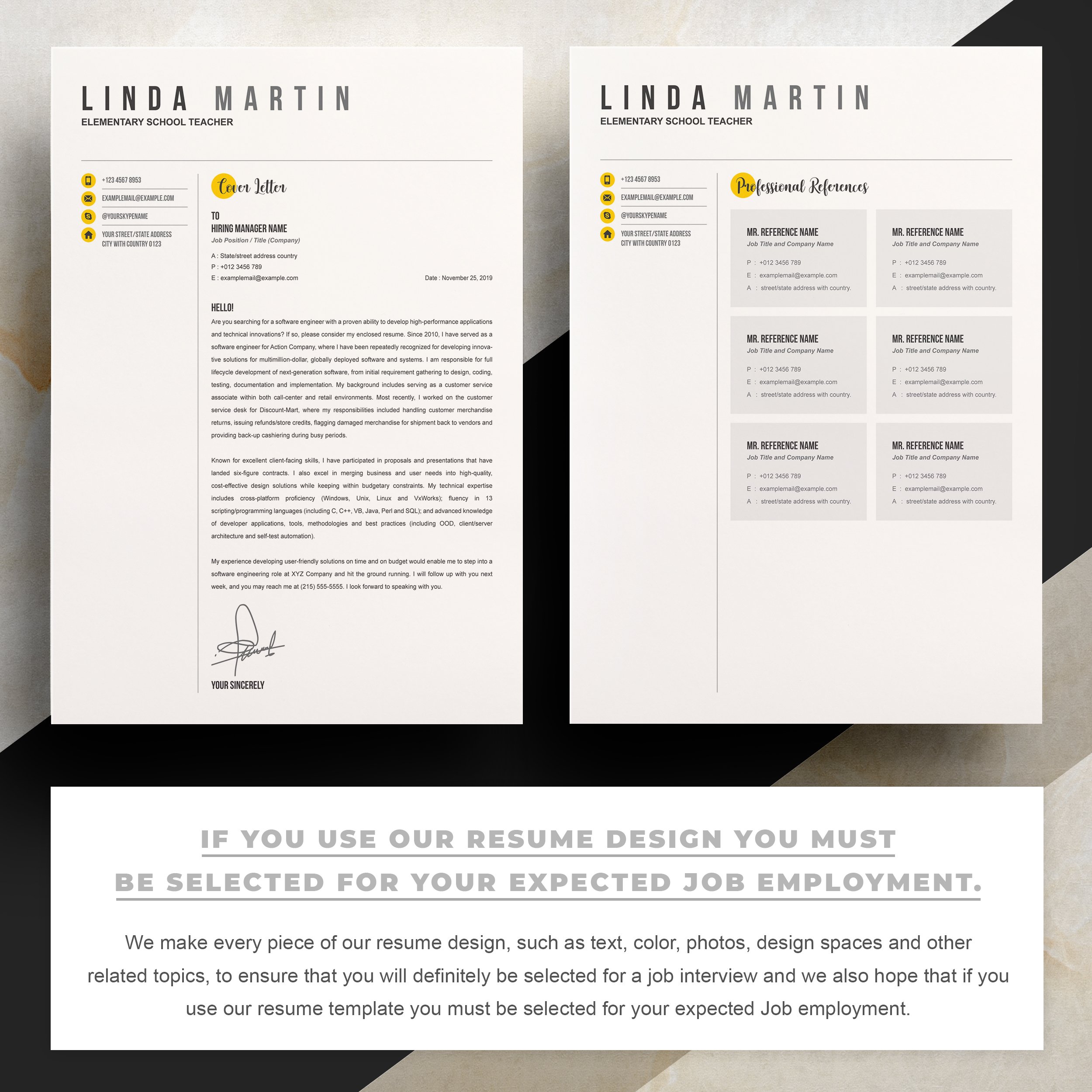 03 2 pages free resume design template 272