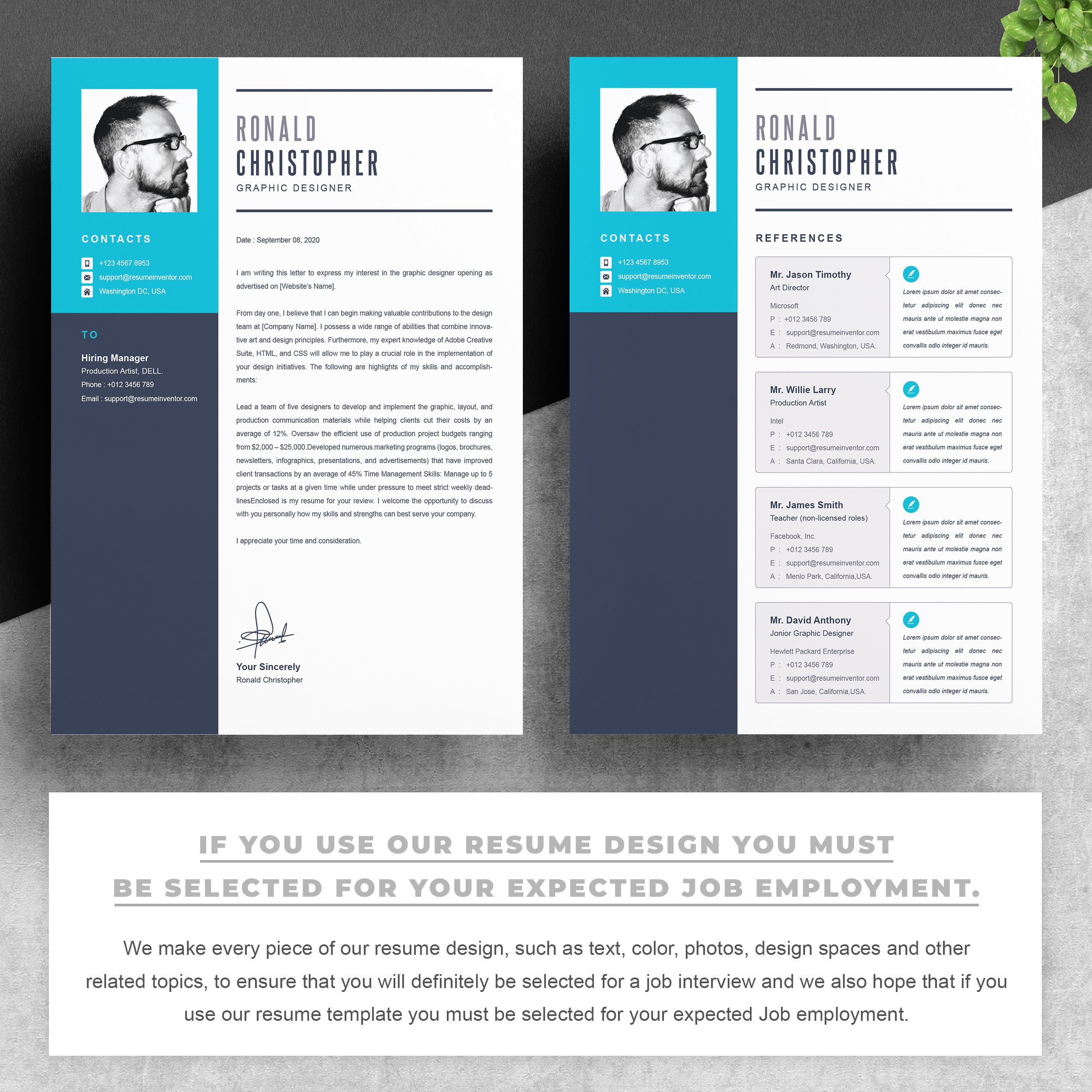 03 2 pages free resume design template copy 167