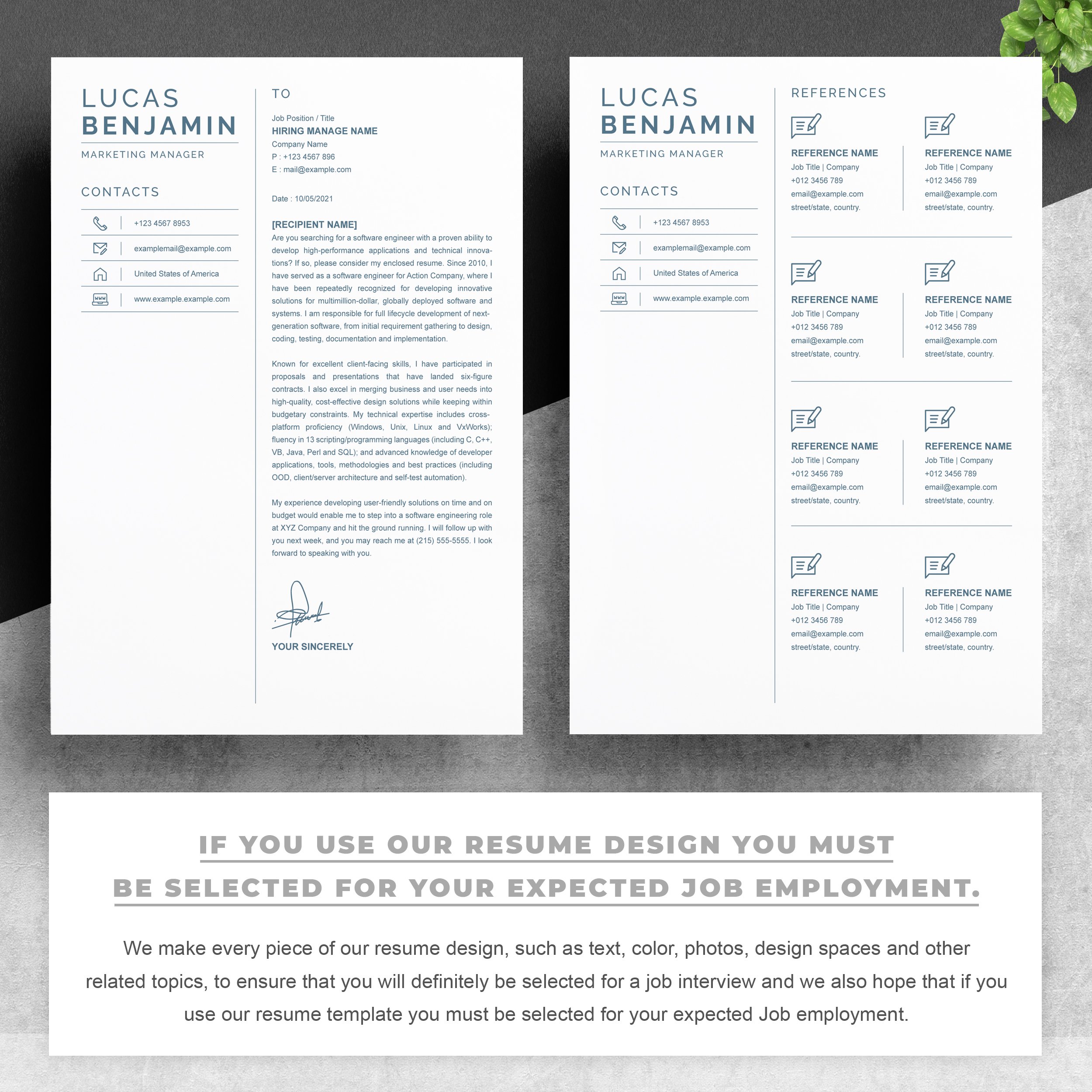 03 2 pages free resume design template copy 210