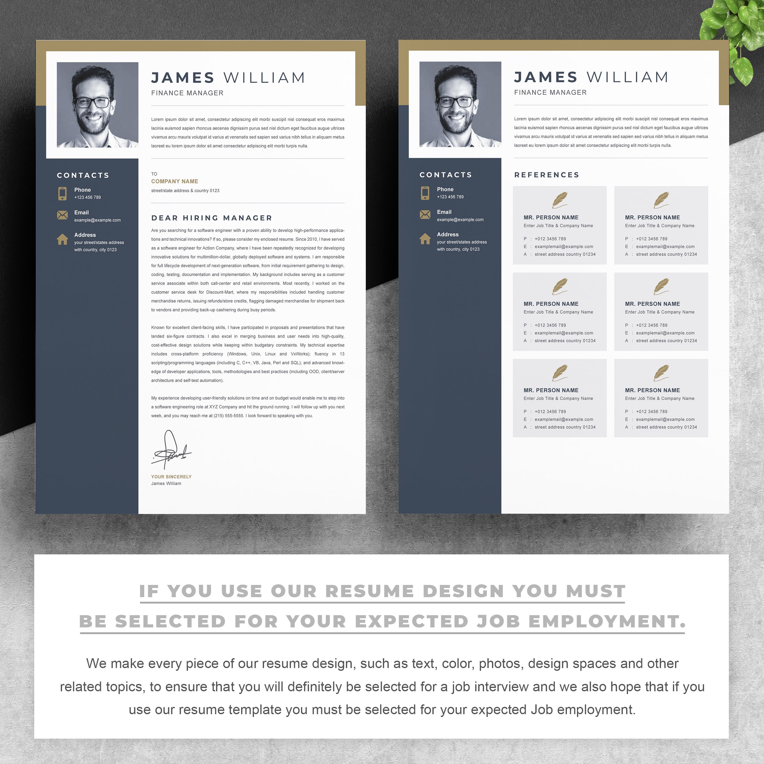 03 2 pages free resume design template copy 239