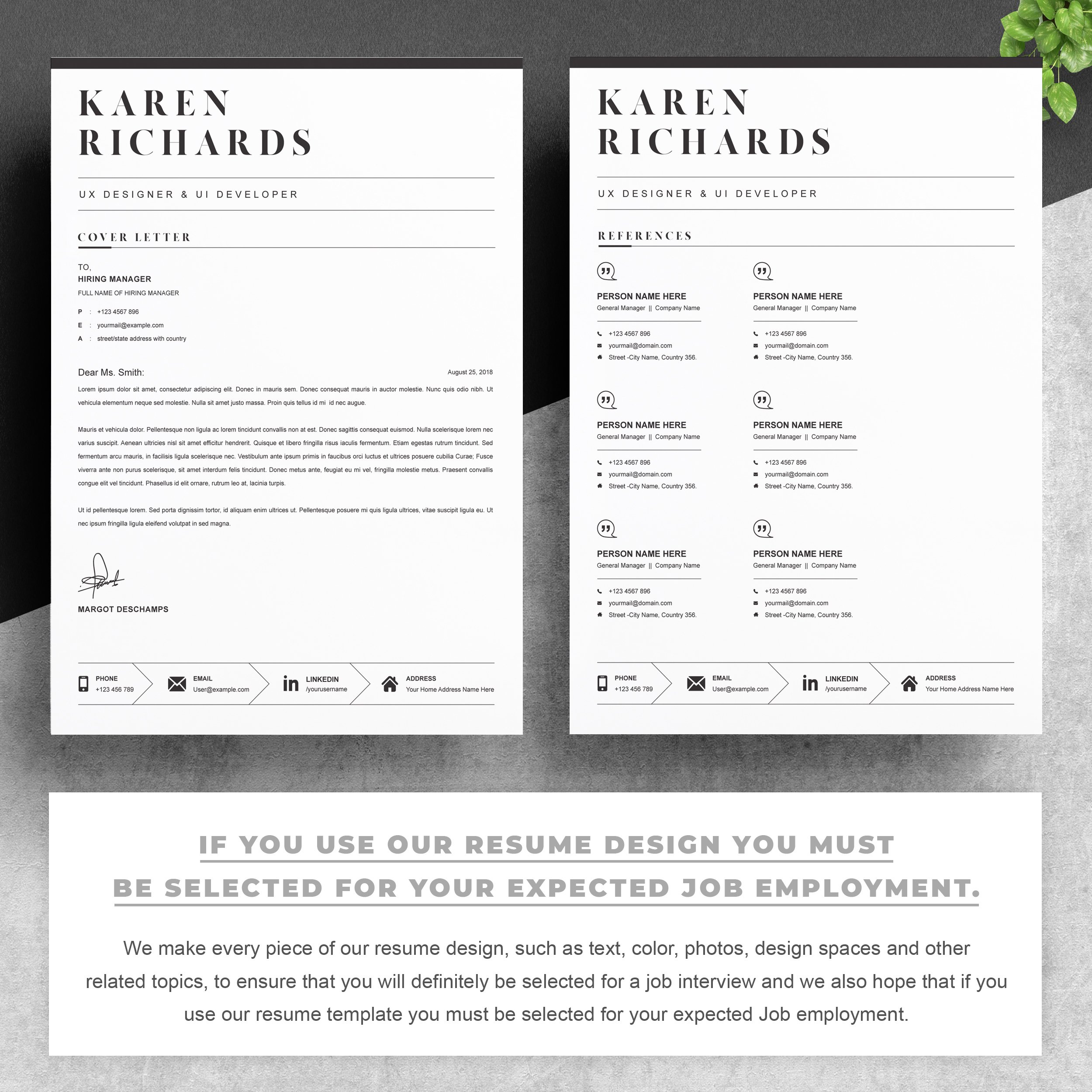 03 2 pages free resume design template copy 255