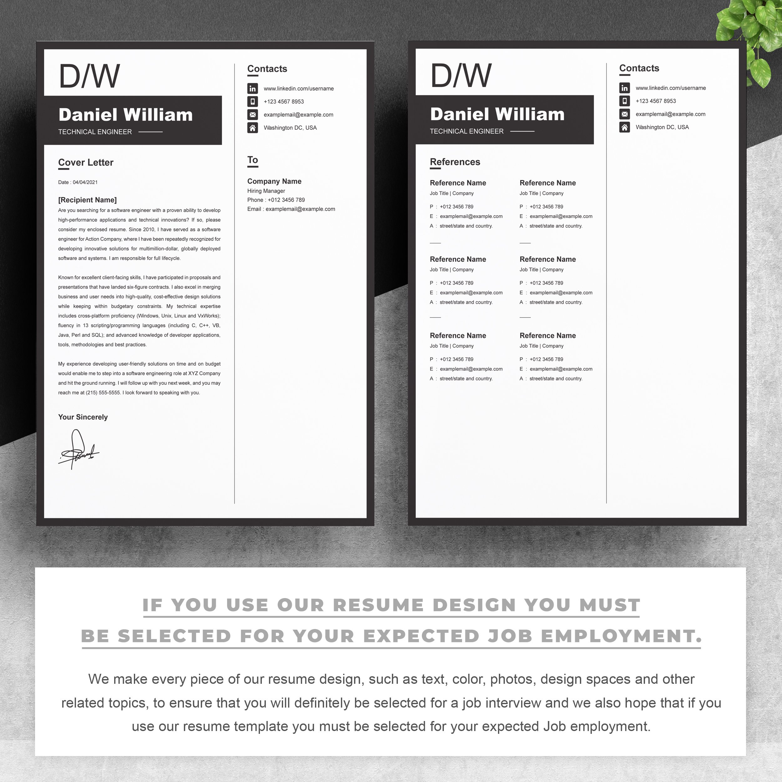 03 2 pages free resume design template copy 304