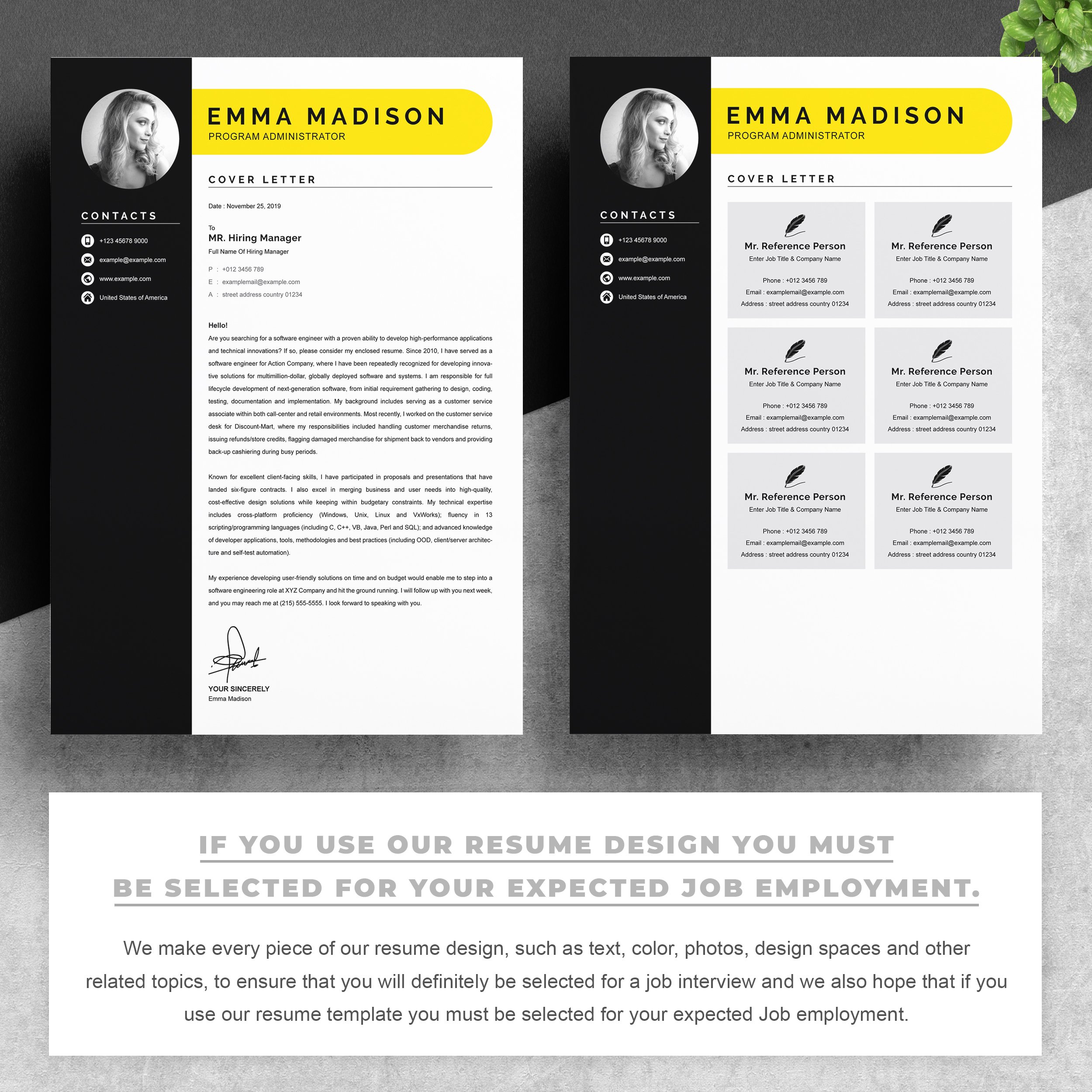 03 2 pages free resume design template copy 383