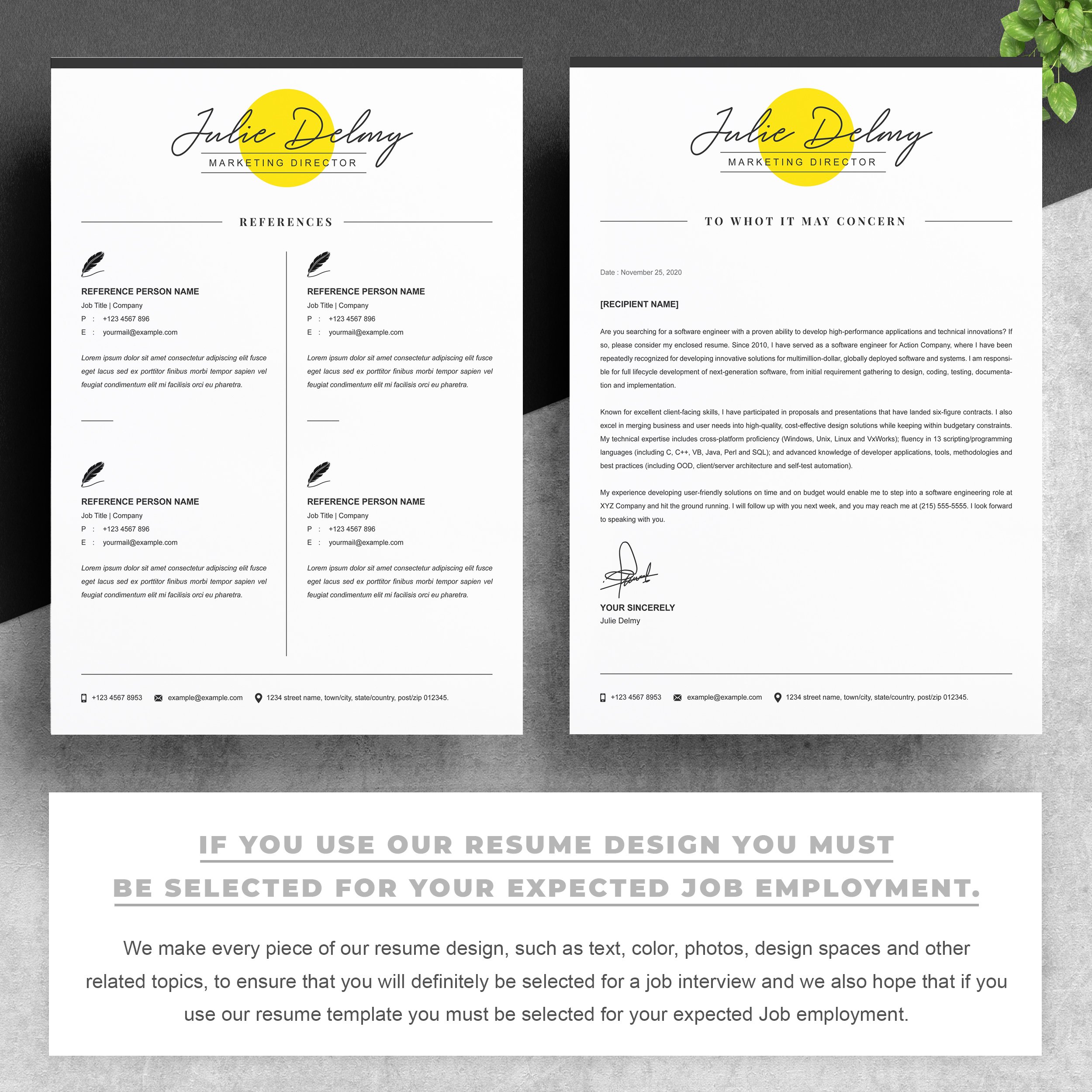 03 2 pages free resume design template copy 414 1