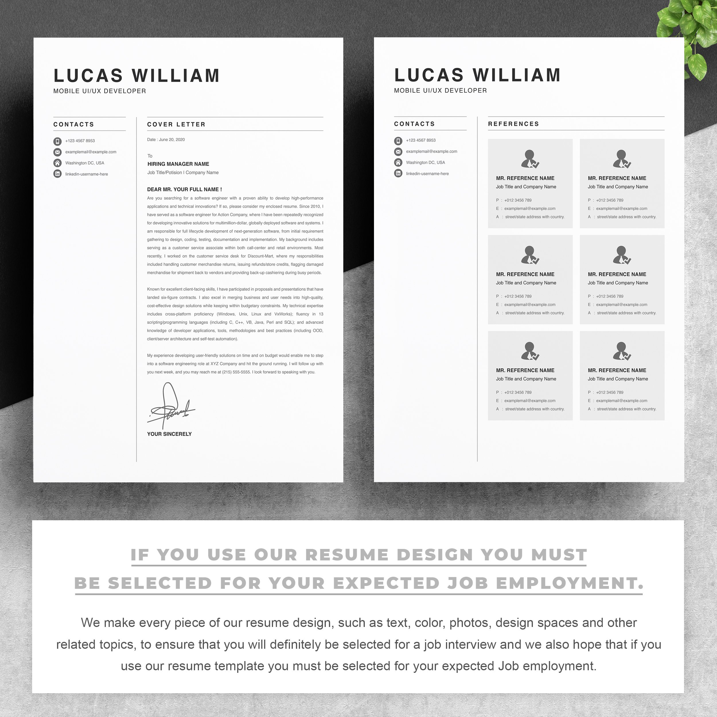 03 2 pages free resume design template copy 462