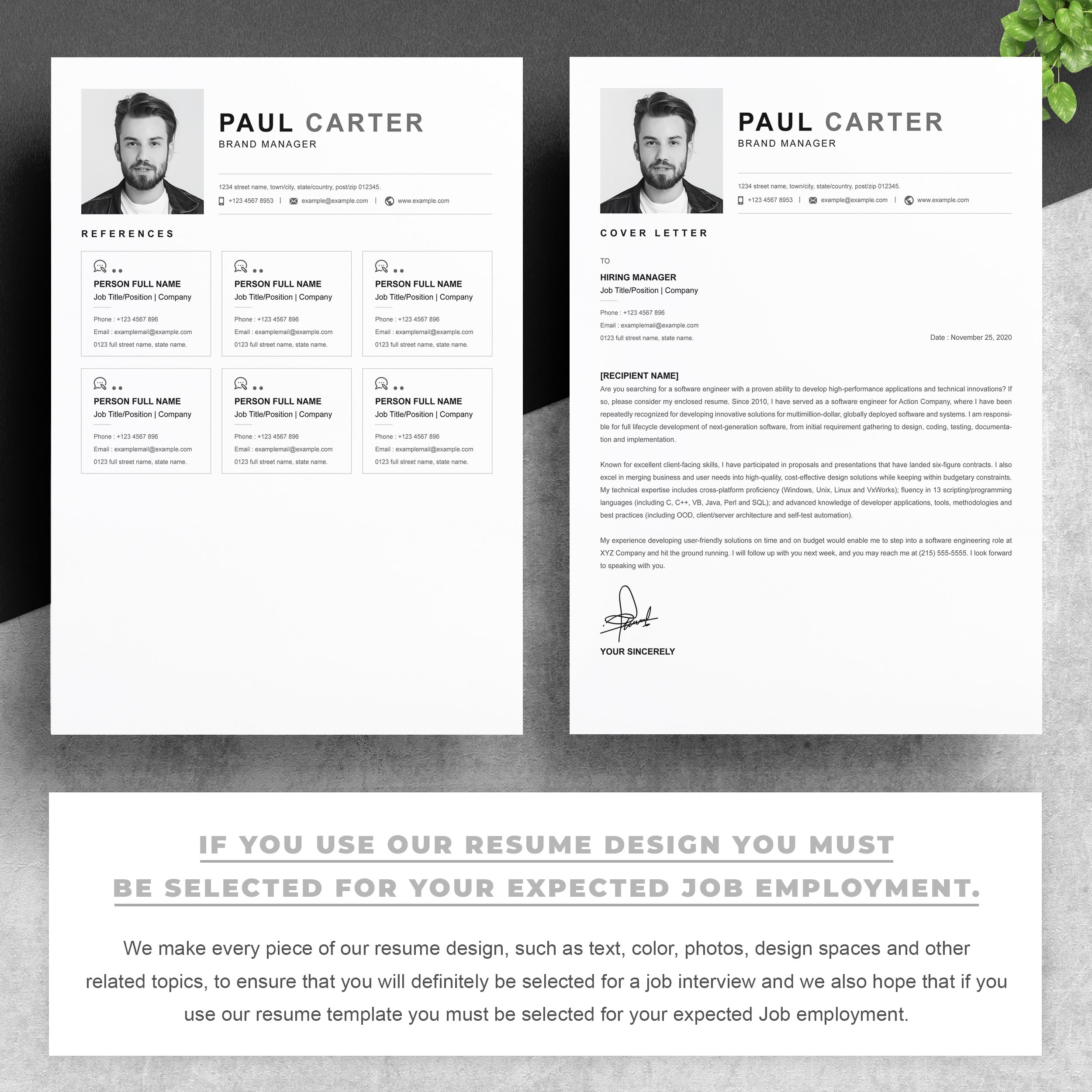 03 2 pages free resume design template copy 528