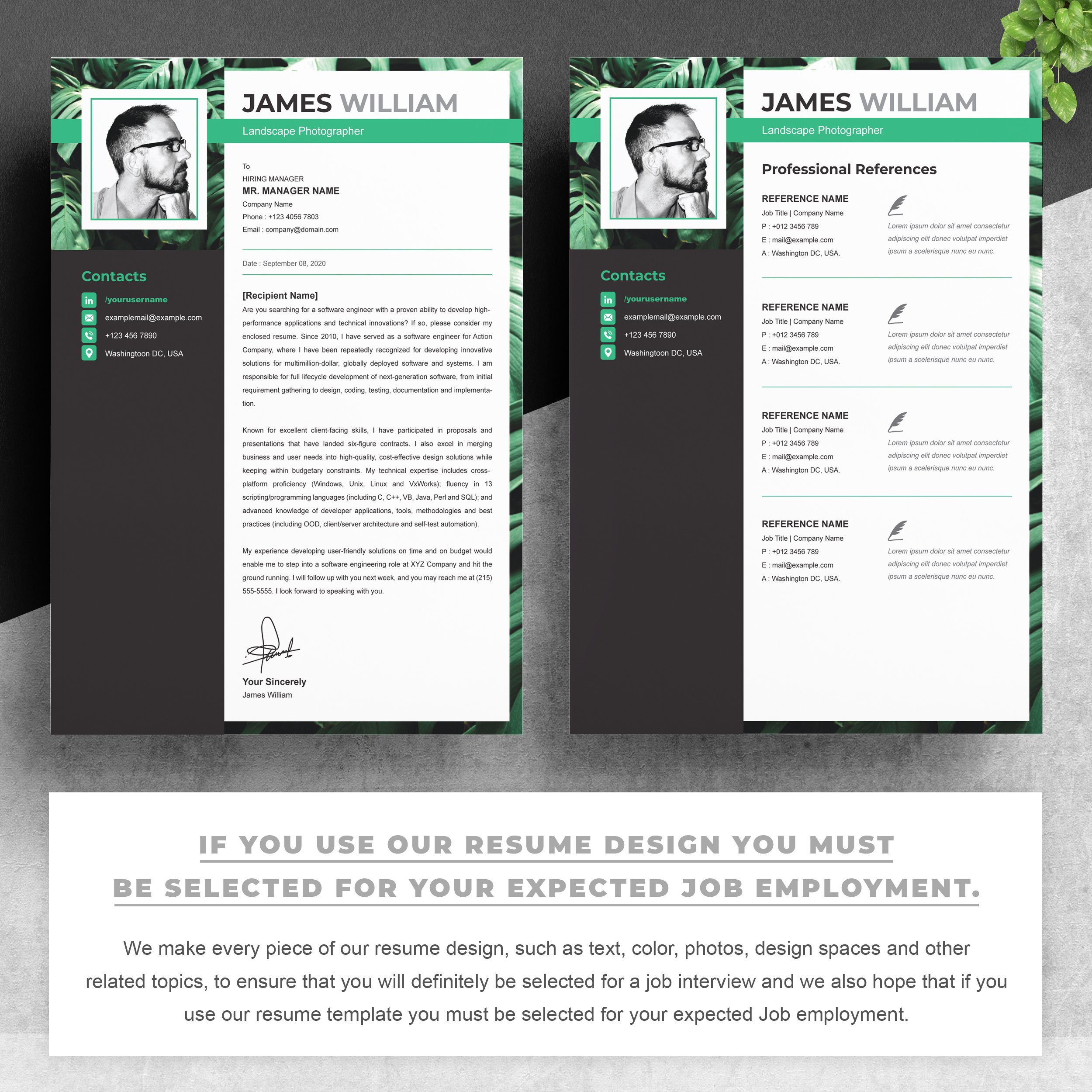 03 2 pages free resume design template copy 764
