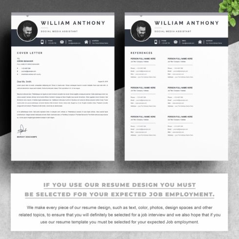 Modern Resume Template-Cover Letter – MasterBundles