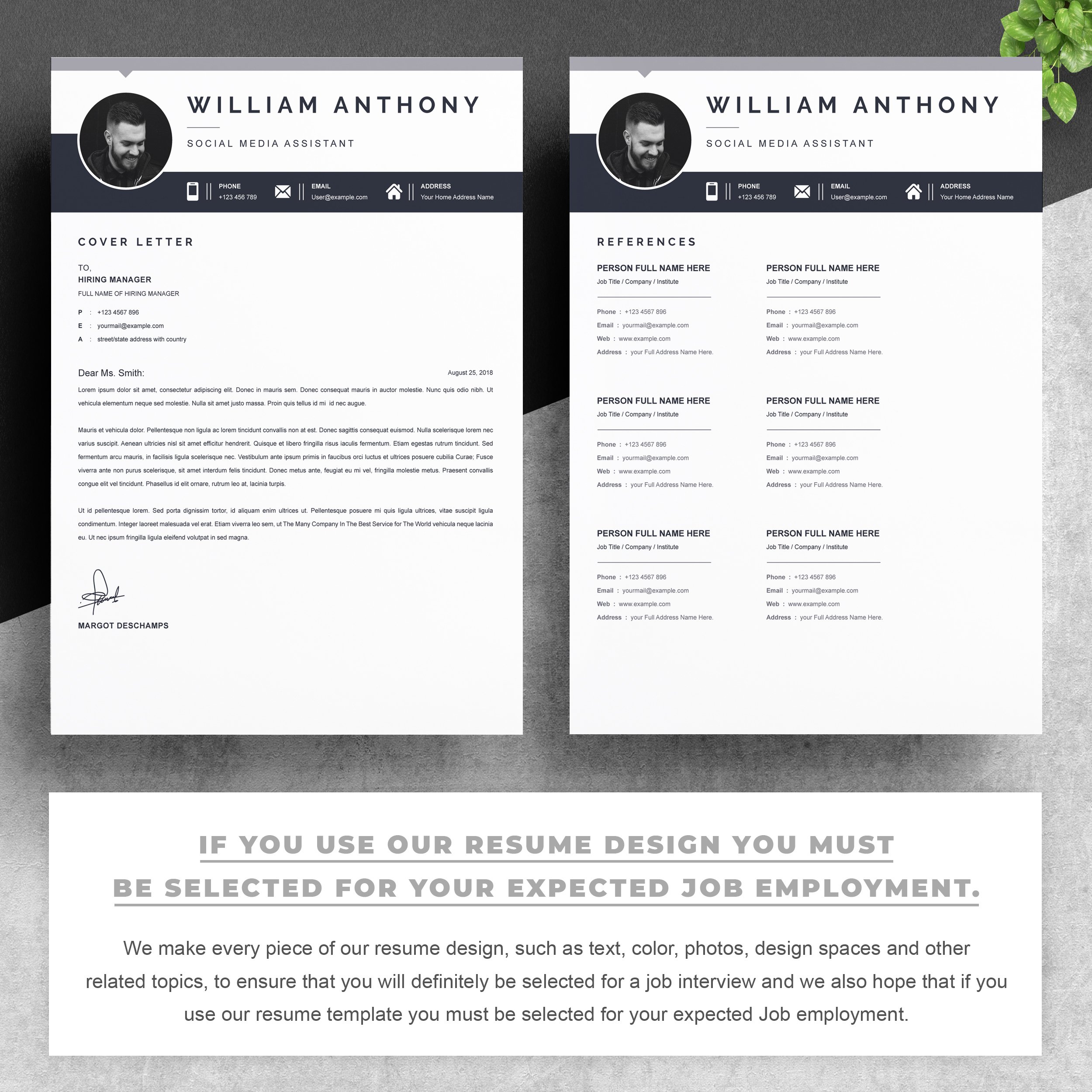 03 2 pages free resume design template copy 885