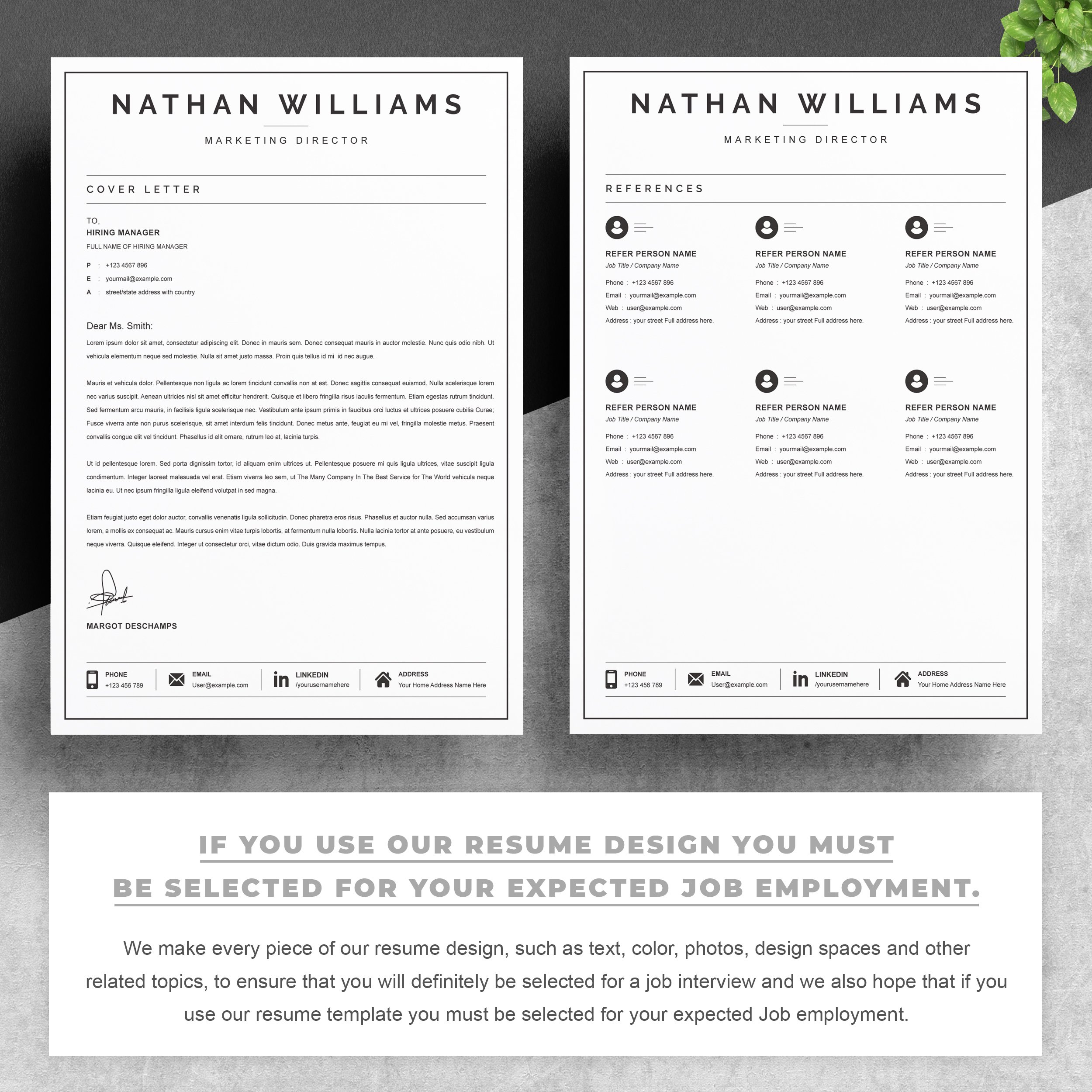 03 2 pages free resume design template copy 905
