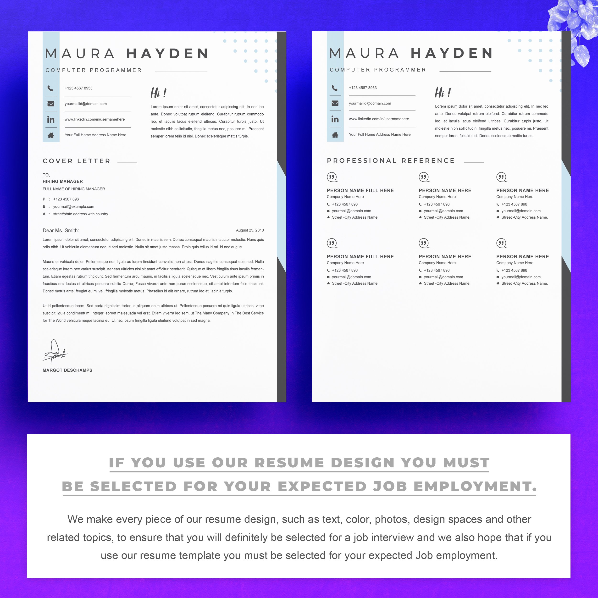 03 2 pages free resume design template copy 948