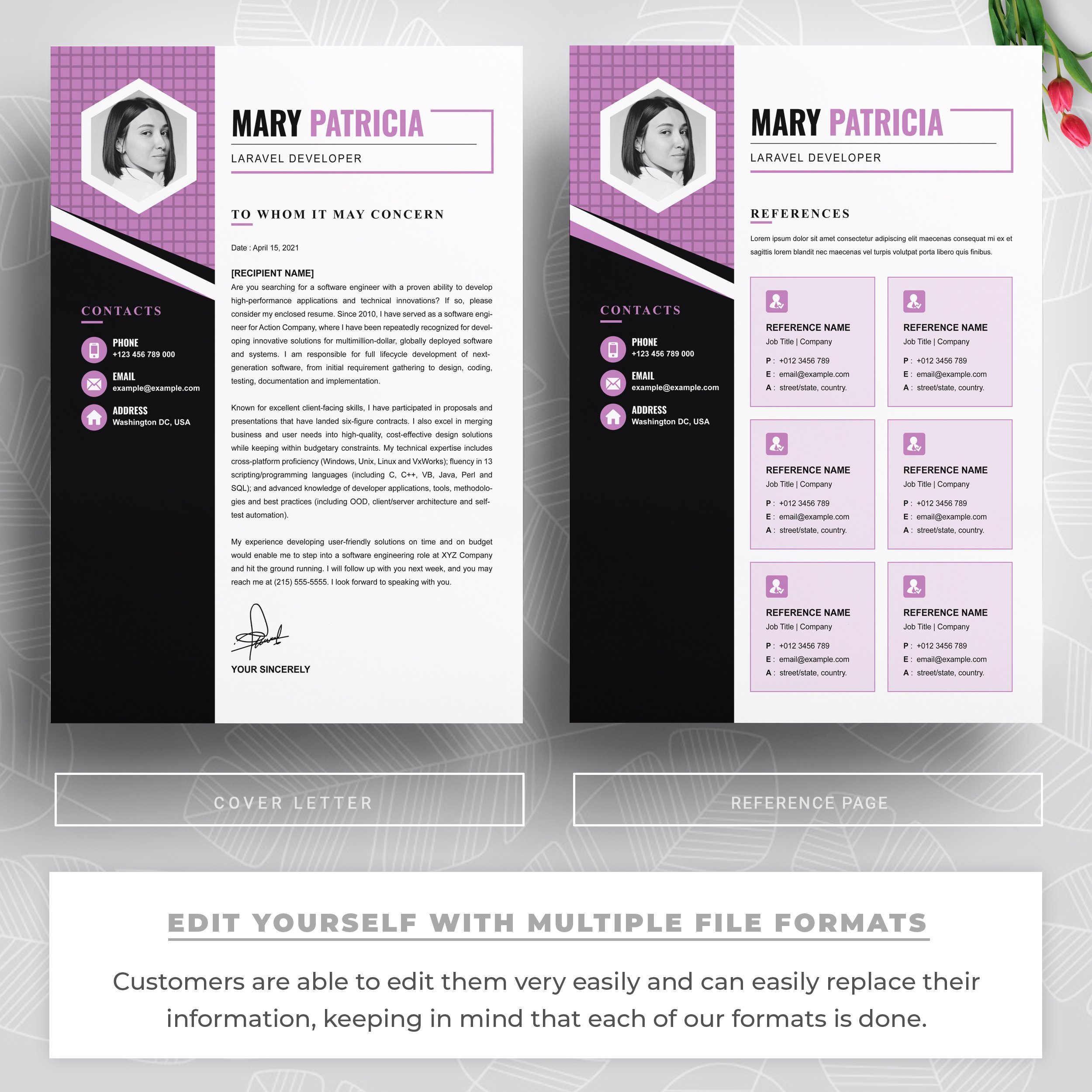 03 4 pages free resume design template resumeinventor 421