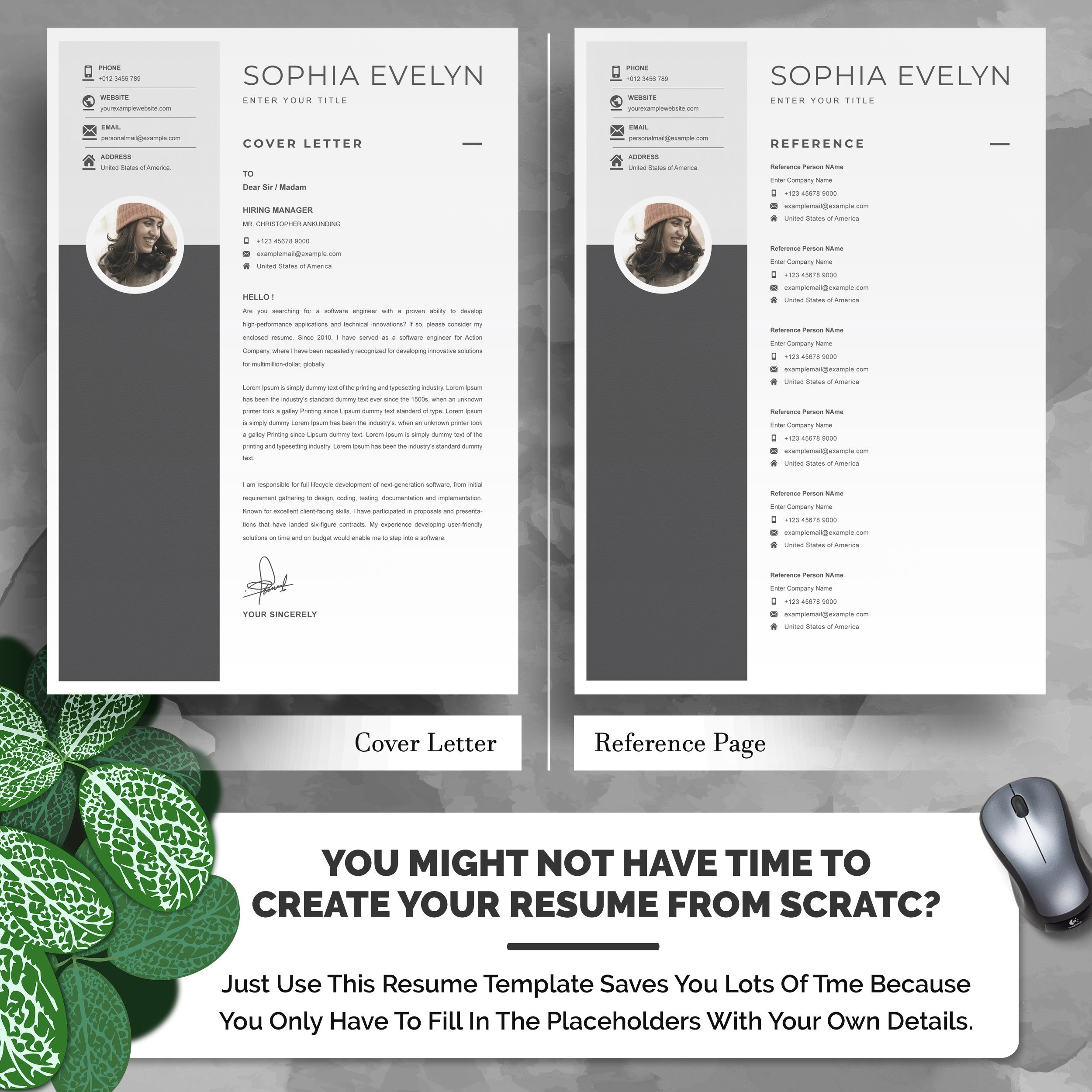 03 4 pages professional ms word aple pages eps photoshop psd resume cv design template design by resume inventor 158
