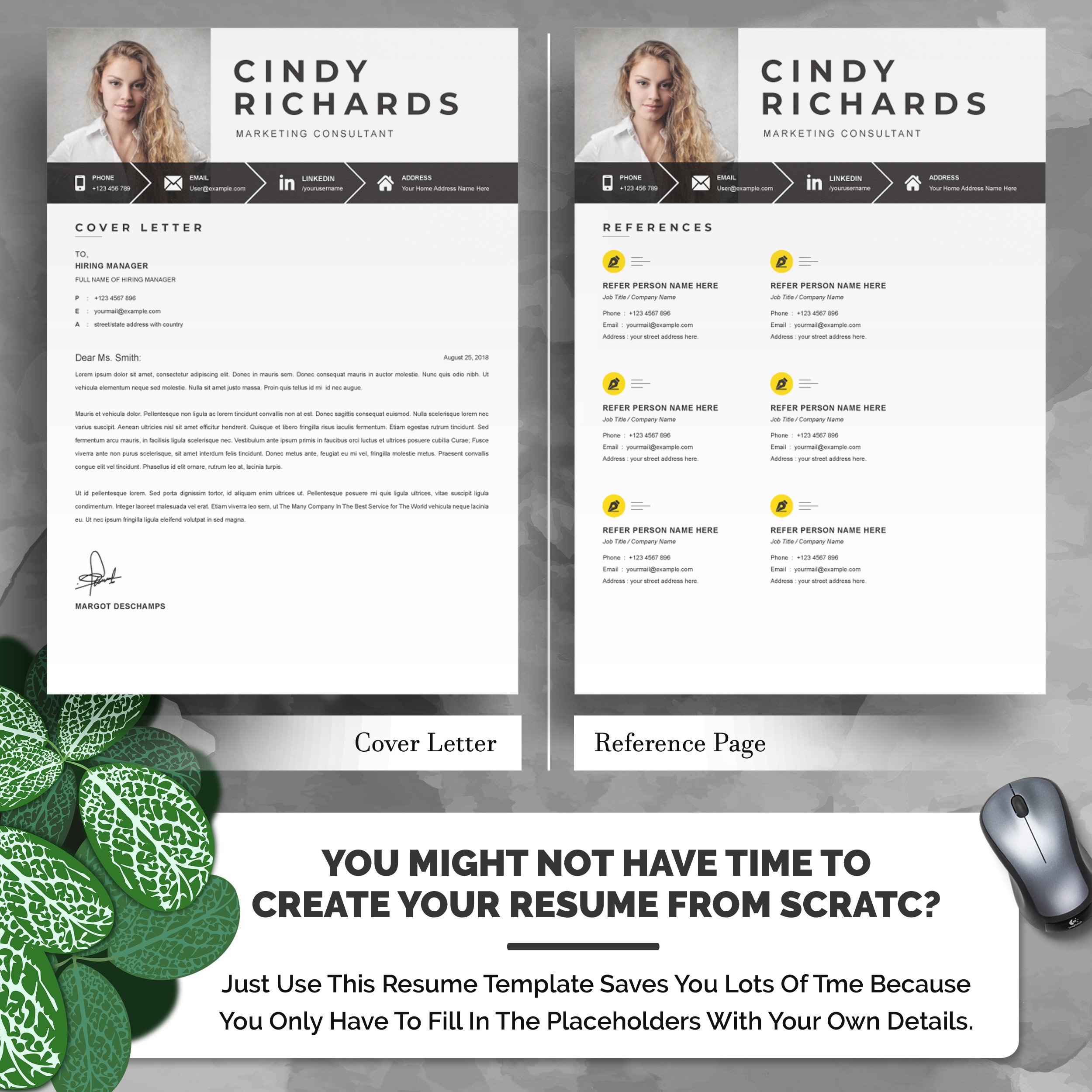 03 4 pages professional ms word aple pages eps photoshop psd resume cv design template design by resume inventor 160