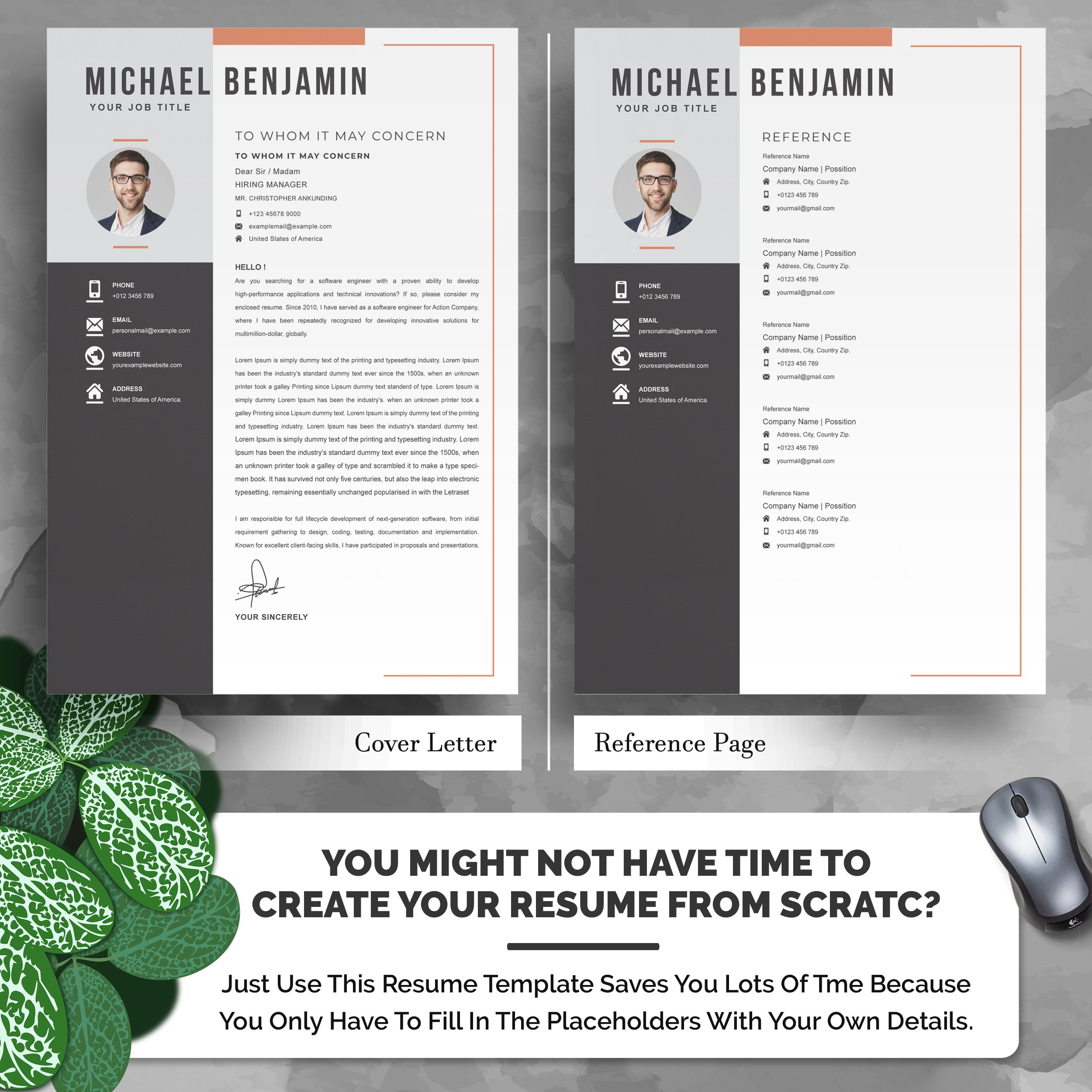 03 4 pages professional ms word aple pages eps photoshop psd resume cv design template design by resume inventor 297