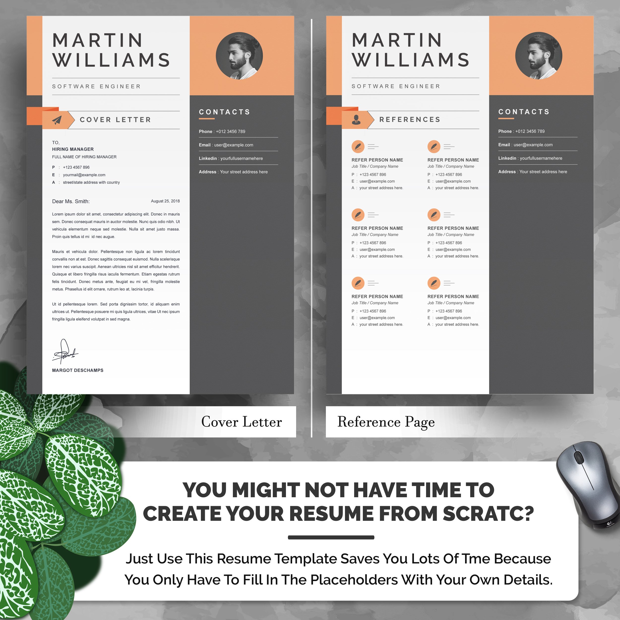 03 4 pages professional ms word aple pages eps photoshop psd resume cv design template design by resume inventor 967