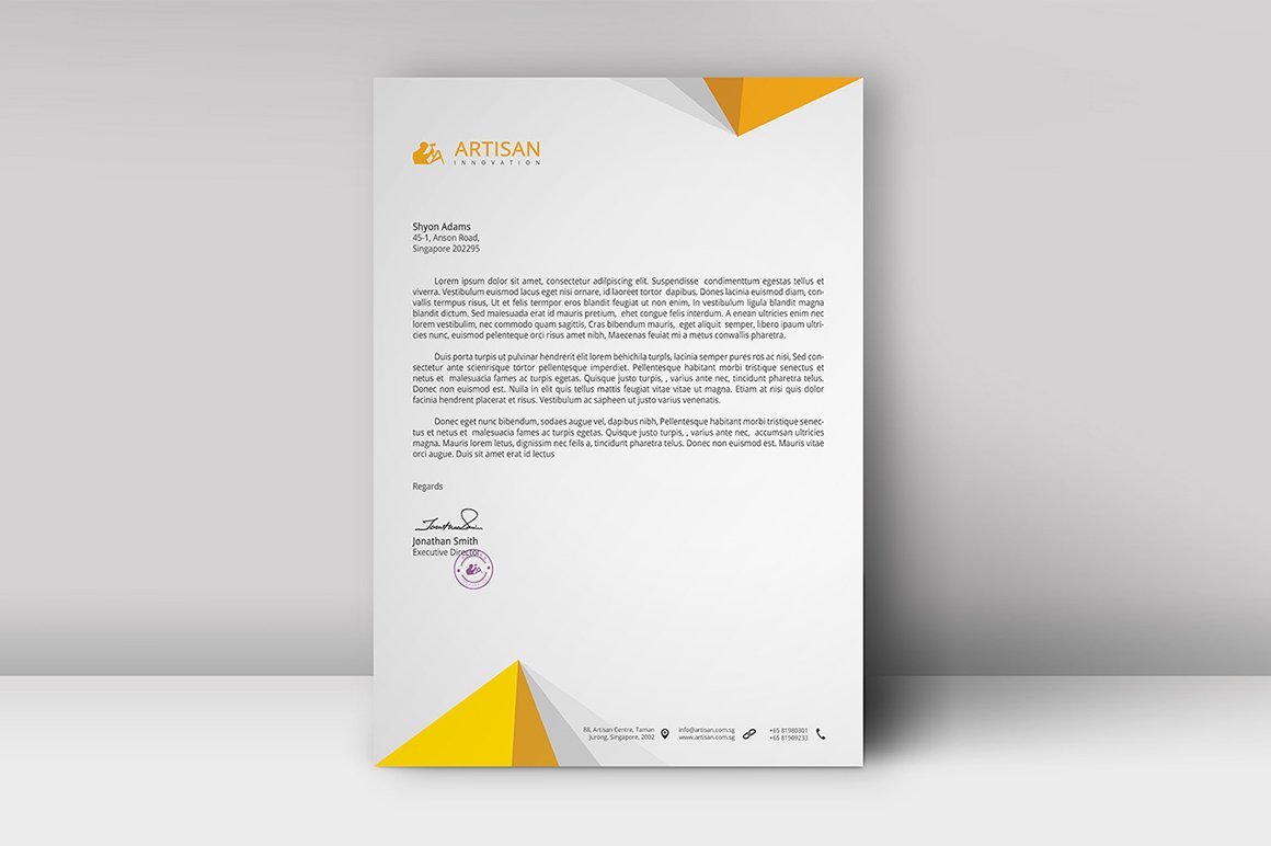 Letterhead preview image.