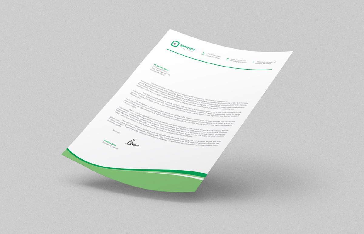 Corporate Letterhead 10 with MS Word preview image.