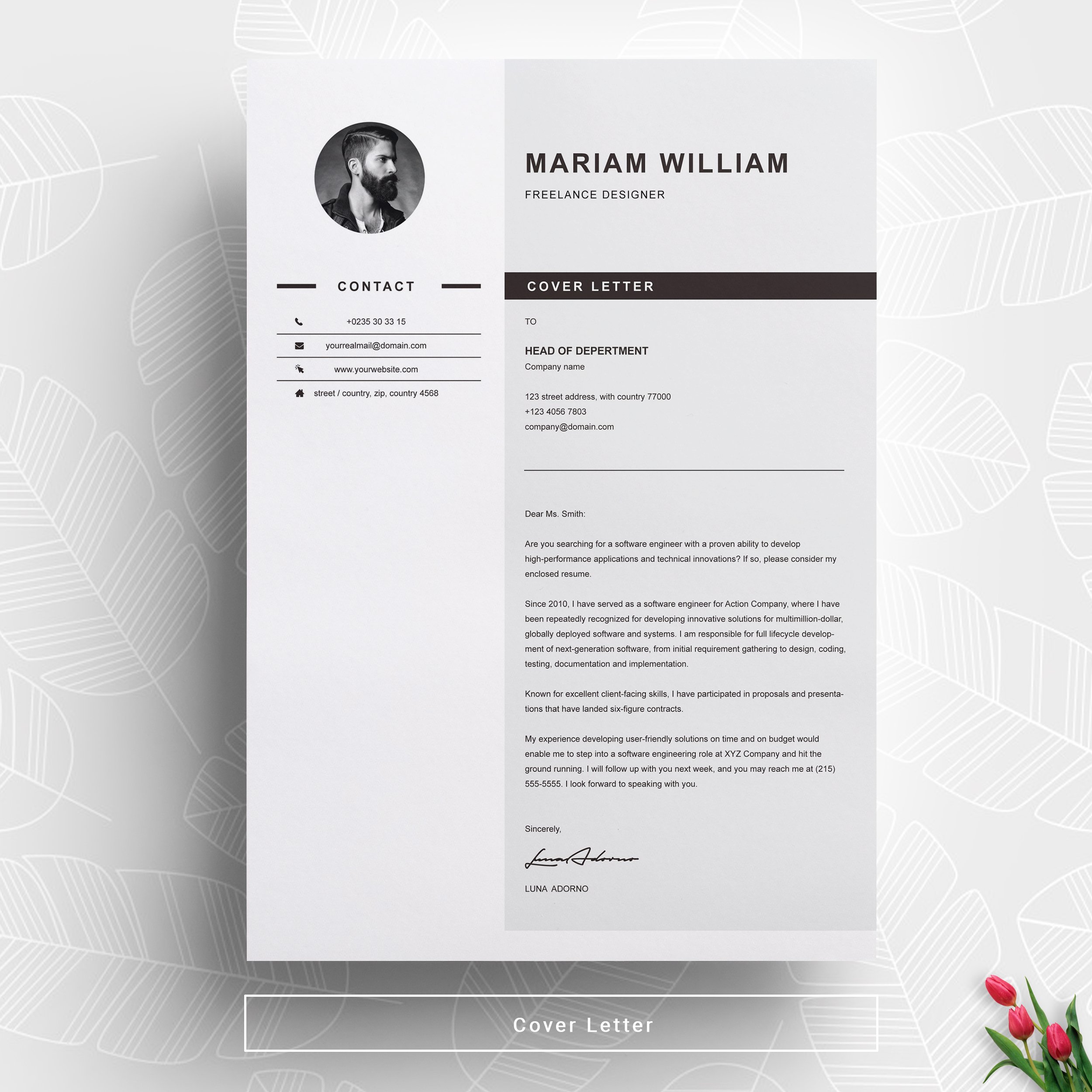 03 free resume page no 02 design template 610