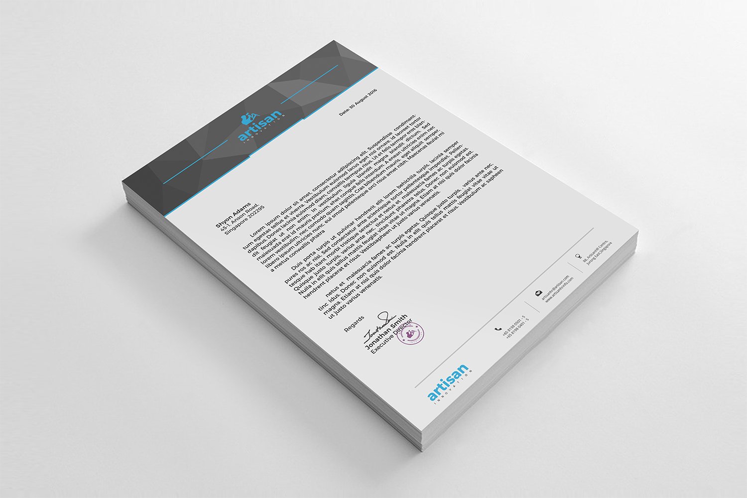 Letterhead preview image.