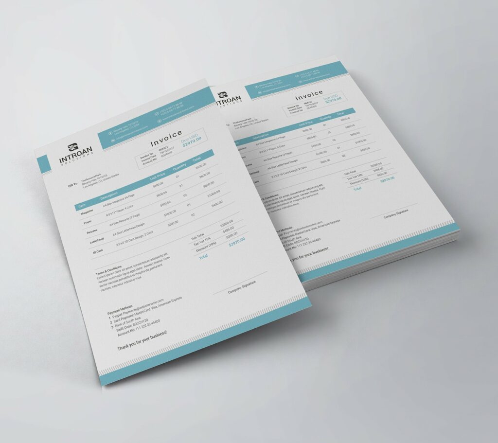 Clean Invoice Template – MasterBundles