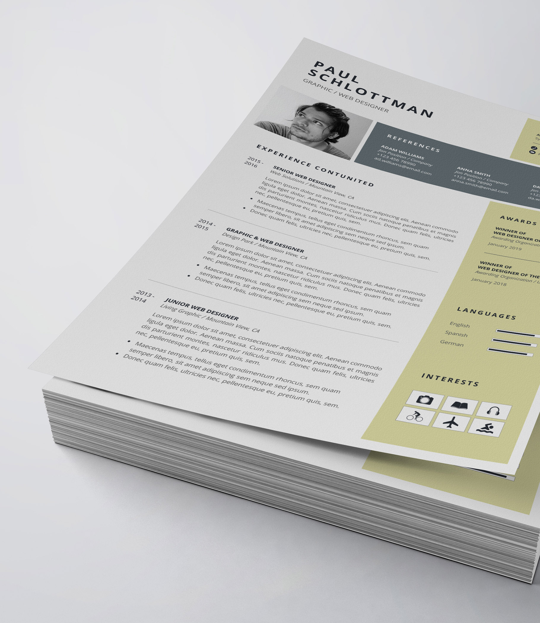 Clean and professional resume template.