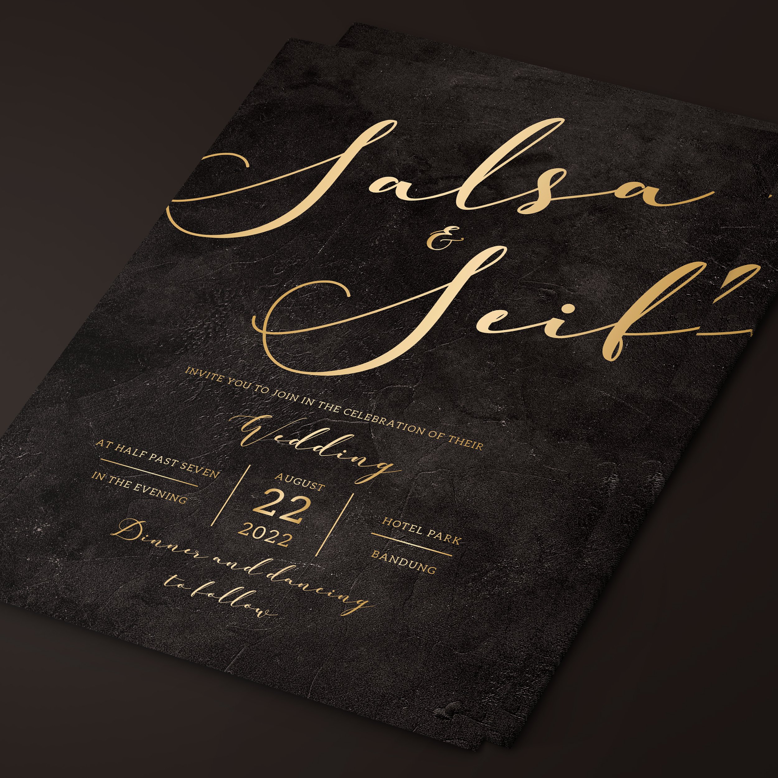 Simple Wedding Invitation Set preview image.