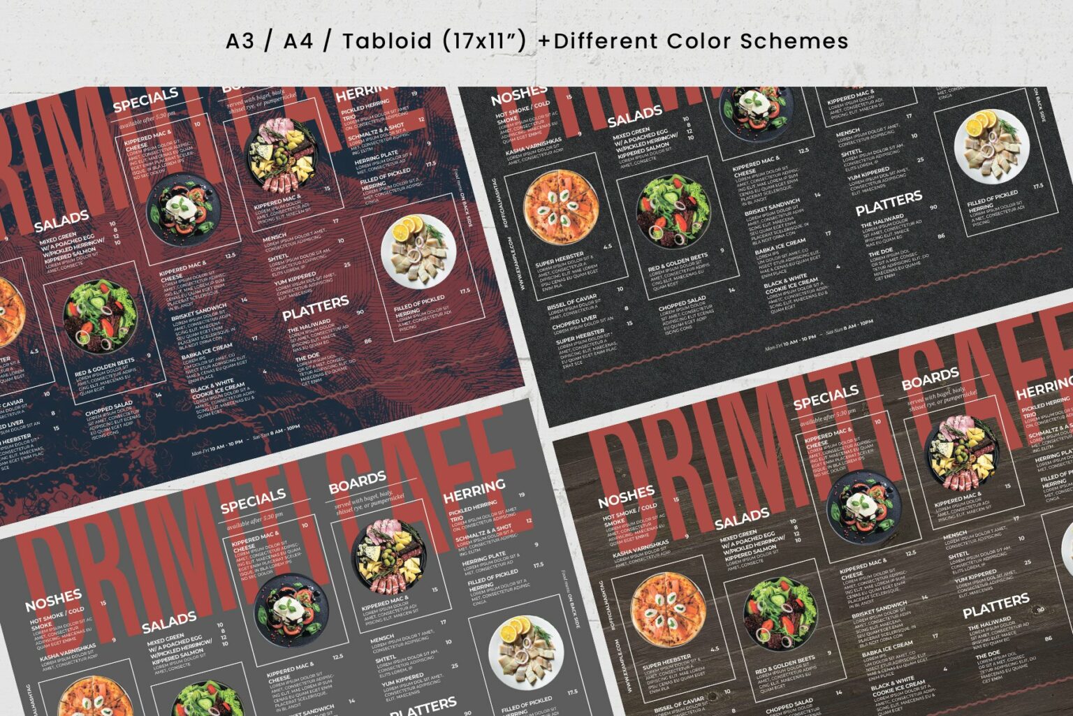 Restaurant Placemat Menu Template – MasterBundles