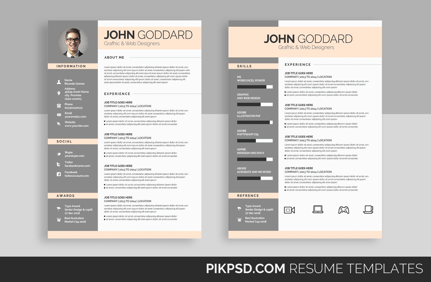 Ready 3-Piece Resume/CV Set cover image.