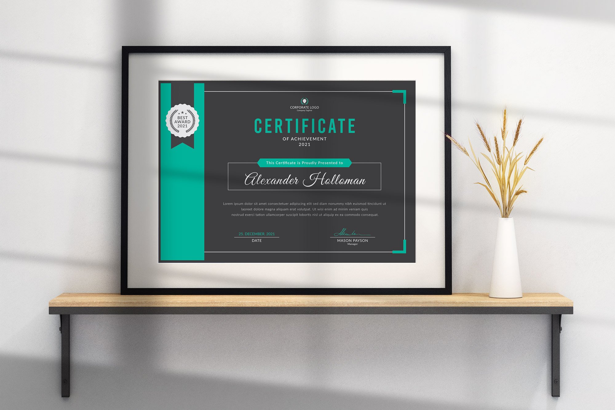 Certificate Template cover image.