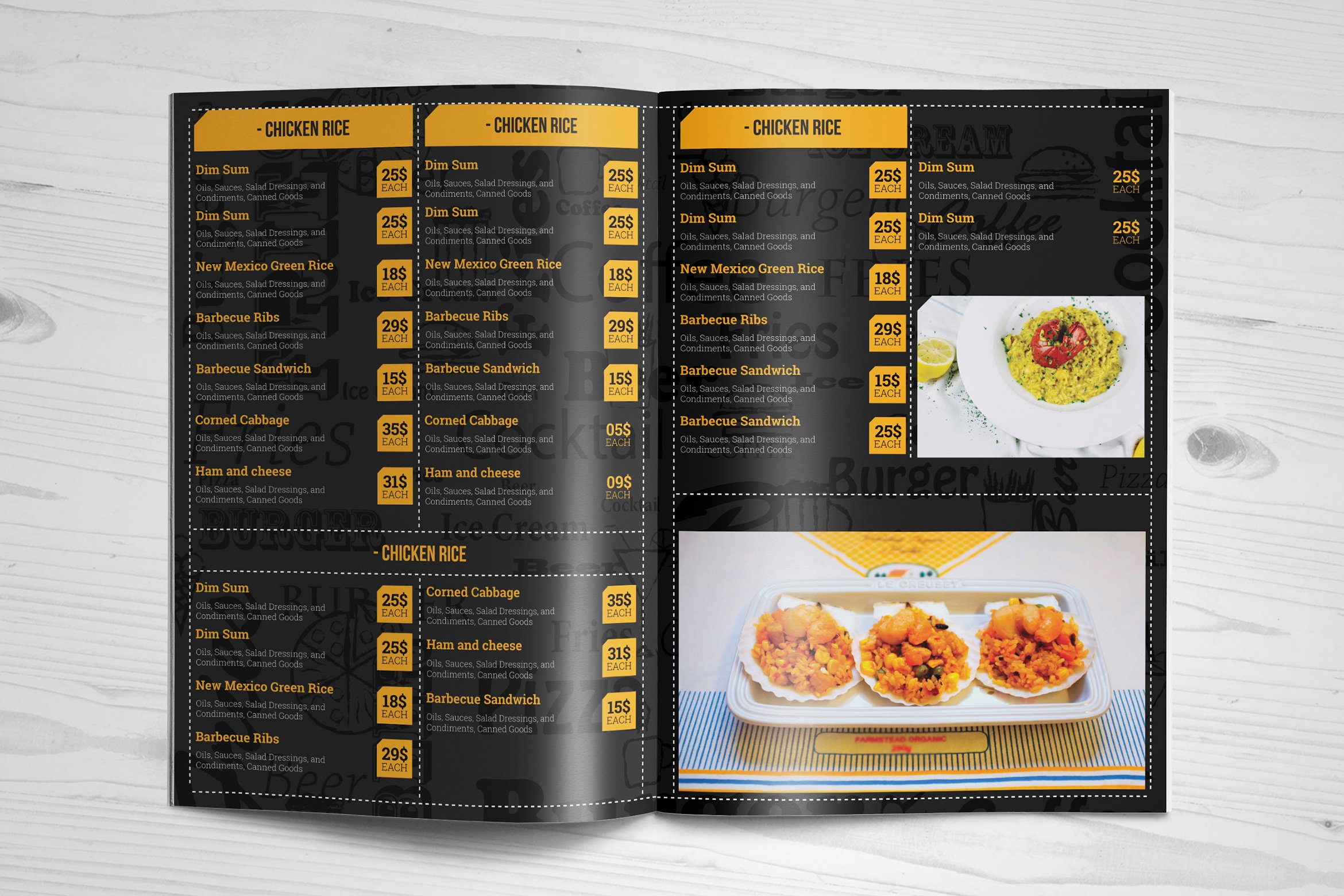 Special Food Menu Brochure -12 Pages preview image.