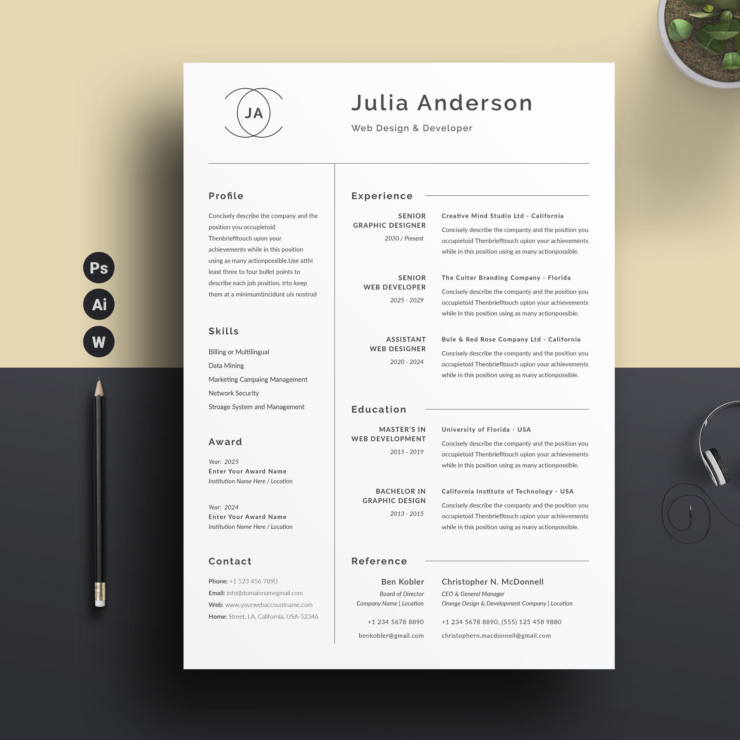 Clean Resume/CV cover image.